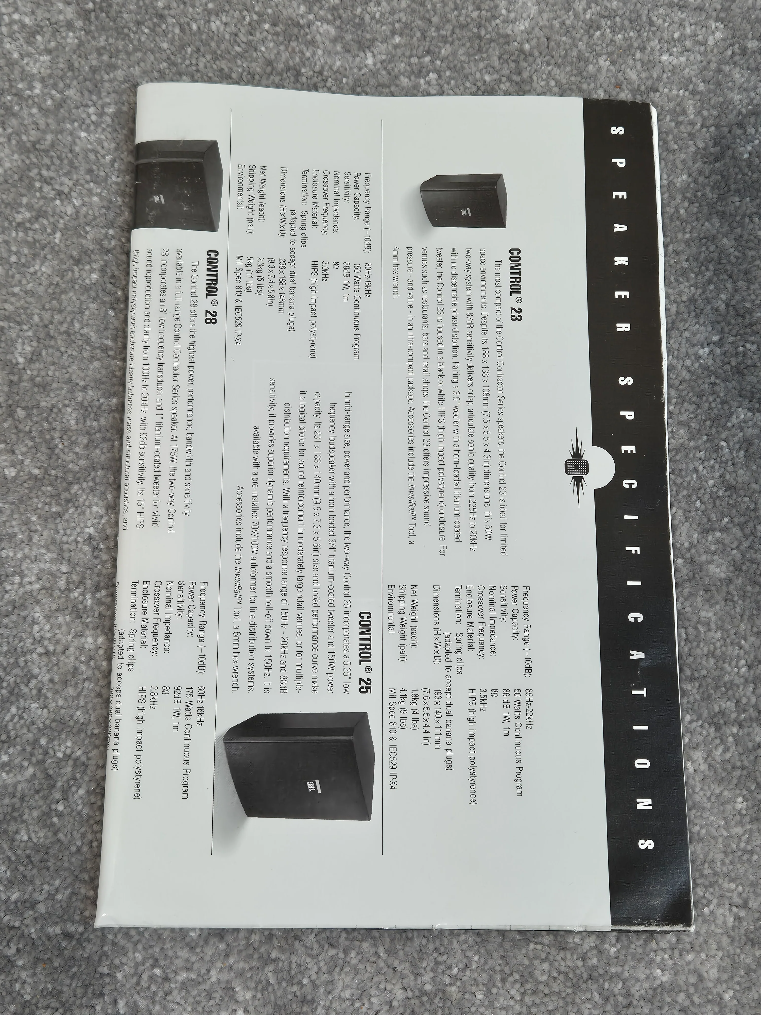 JBL Control 23 - Compact Two-Way Loudspeakers - White - Open Box New - Image 8