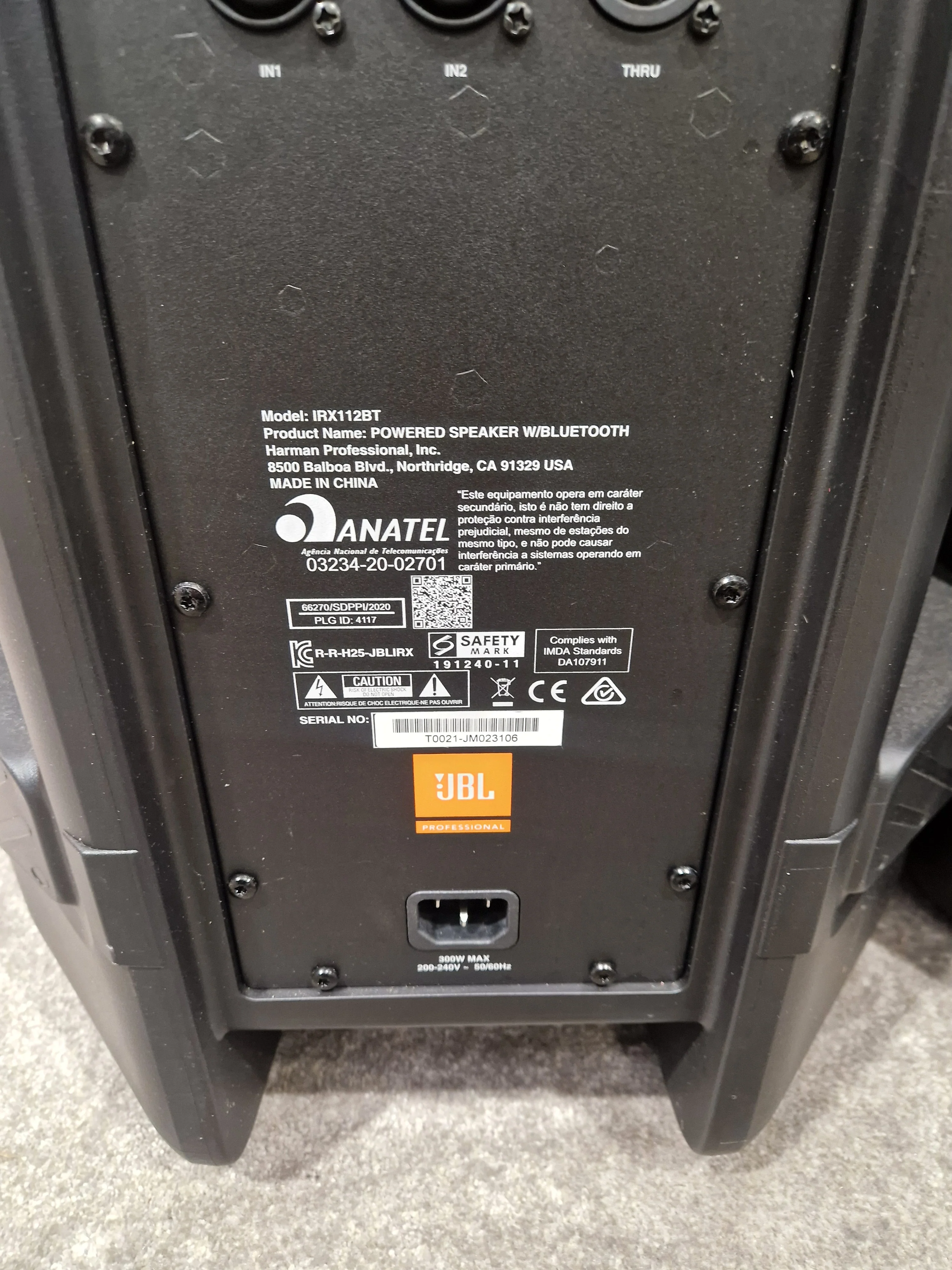 JBL IRX112BT 12” Active PA Speakers (Pair) - Bluetooth Audio Streaming - Excellent - Image 8