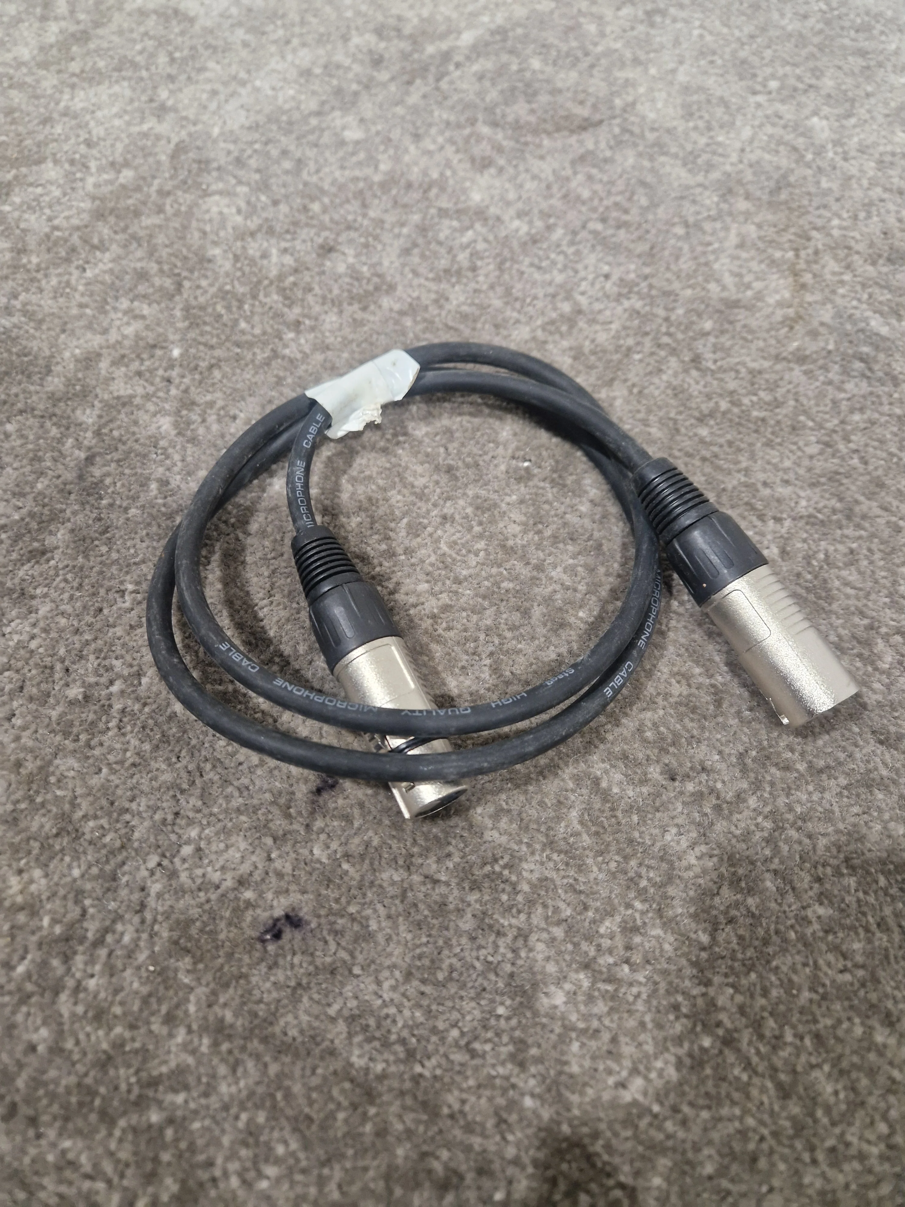 JOB-LOT OF Microphone Cables - 7X Black Cables - Assorted Lengths - Good - Image 6