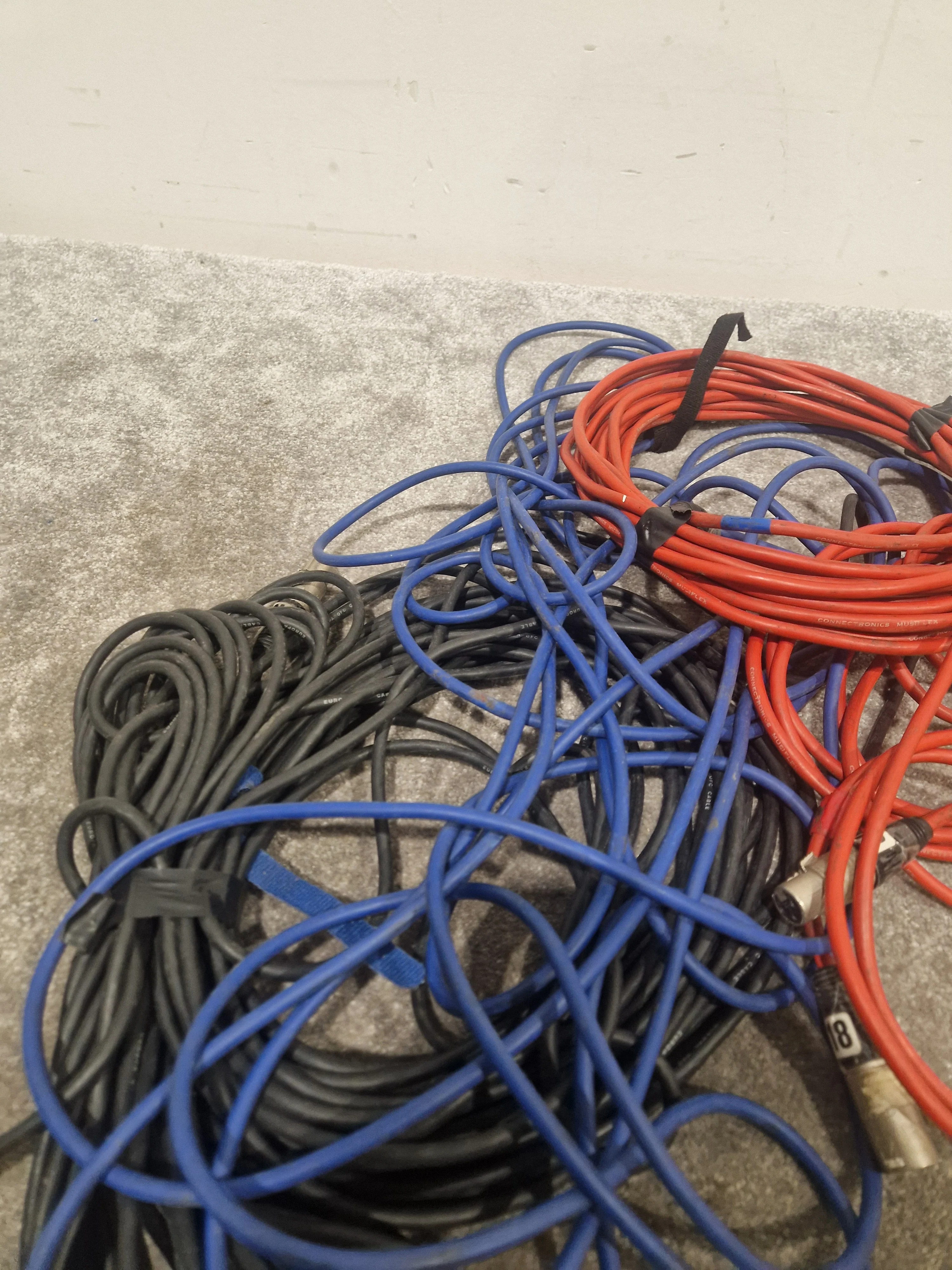 JOB-LOT OF XLR Cables - Mixed Lengths & Colors - Good - Image 14