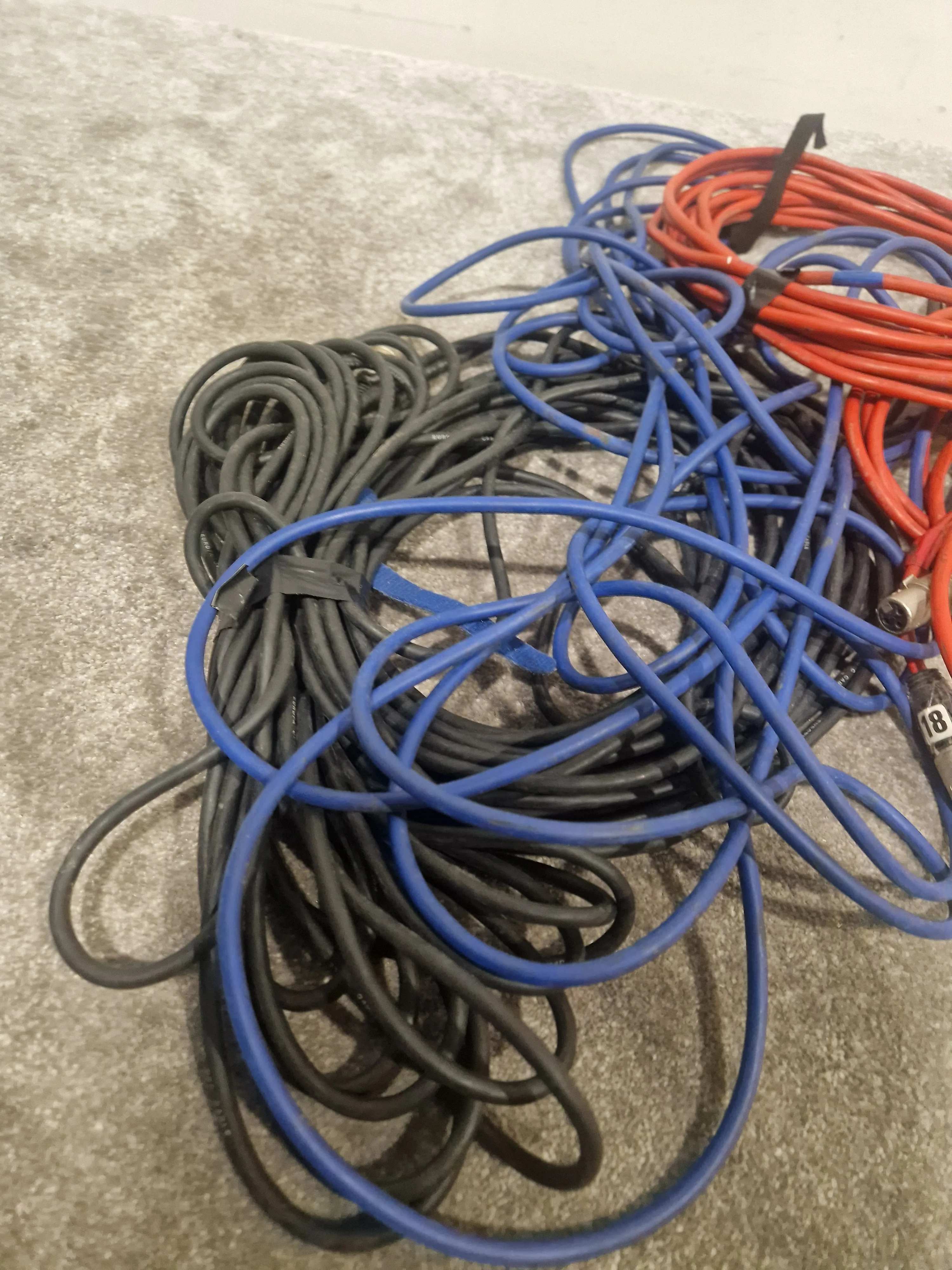 JOB-LOT OF XLR Cables - Mixed Lengths & Colors - Good - Image 15