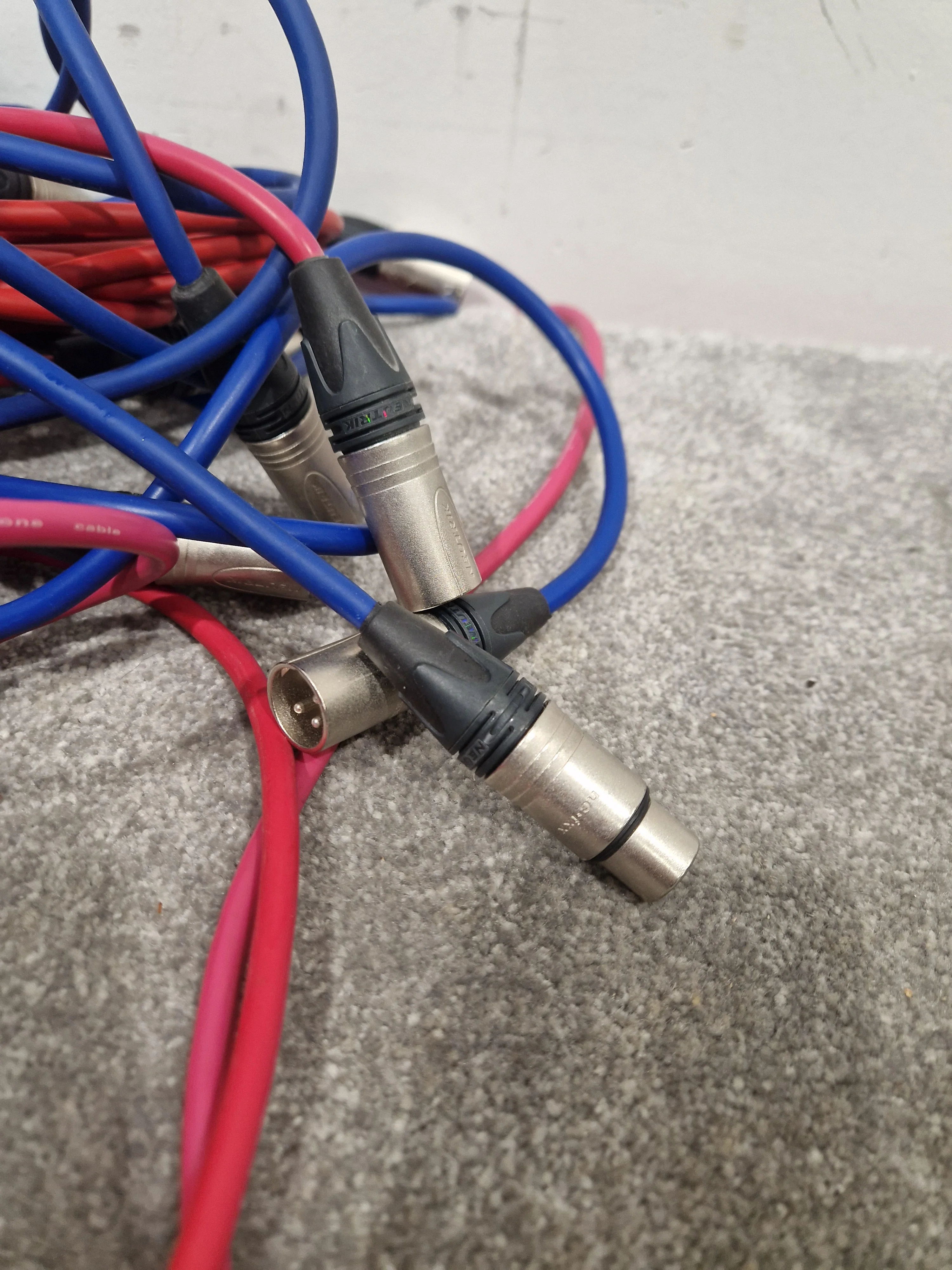 Job-Lot of XLR cables x10 Multicoloured - Excellent - Image 3