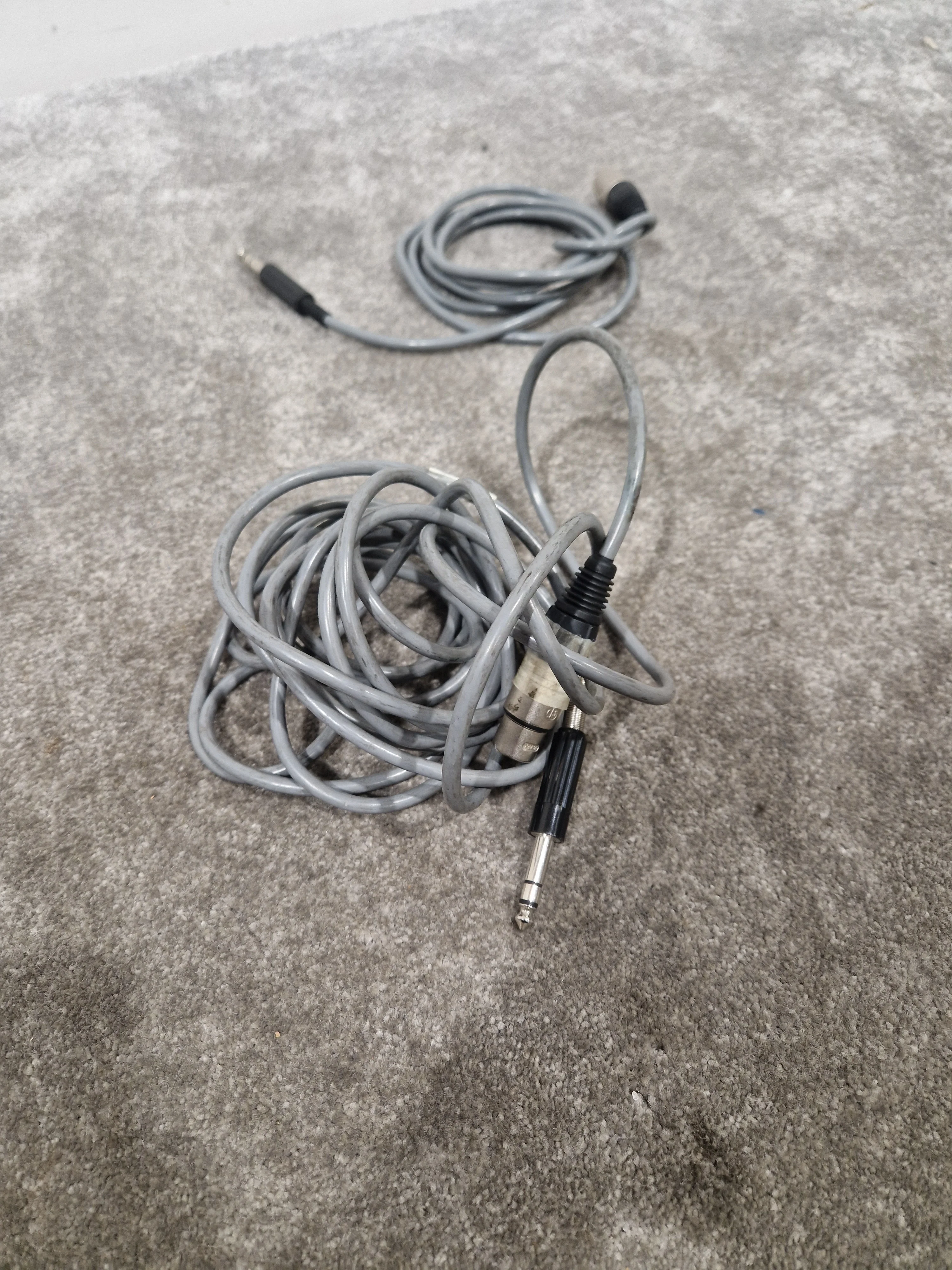 Set of 6 XLR to Jack Audio Cables - Mixed Stereo & Mono Leads - Good - Image 6