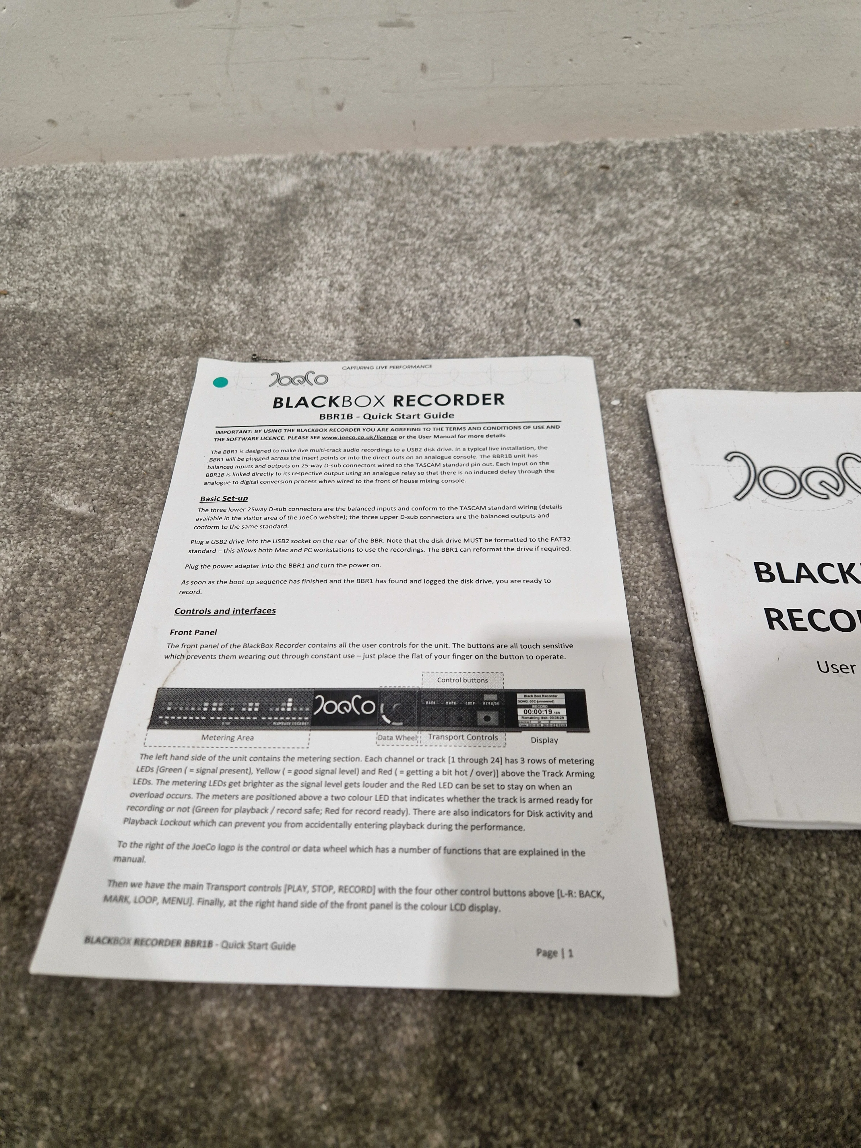 Joeco BBR1B - Black Box - Configured For Backing Track Playback – Audio Interface - Excellent w/ Manuals & Power Supply - Image 15