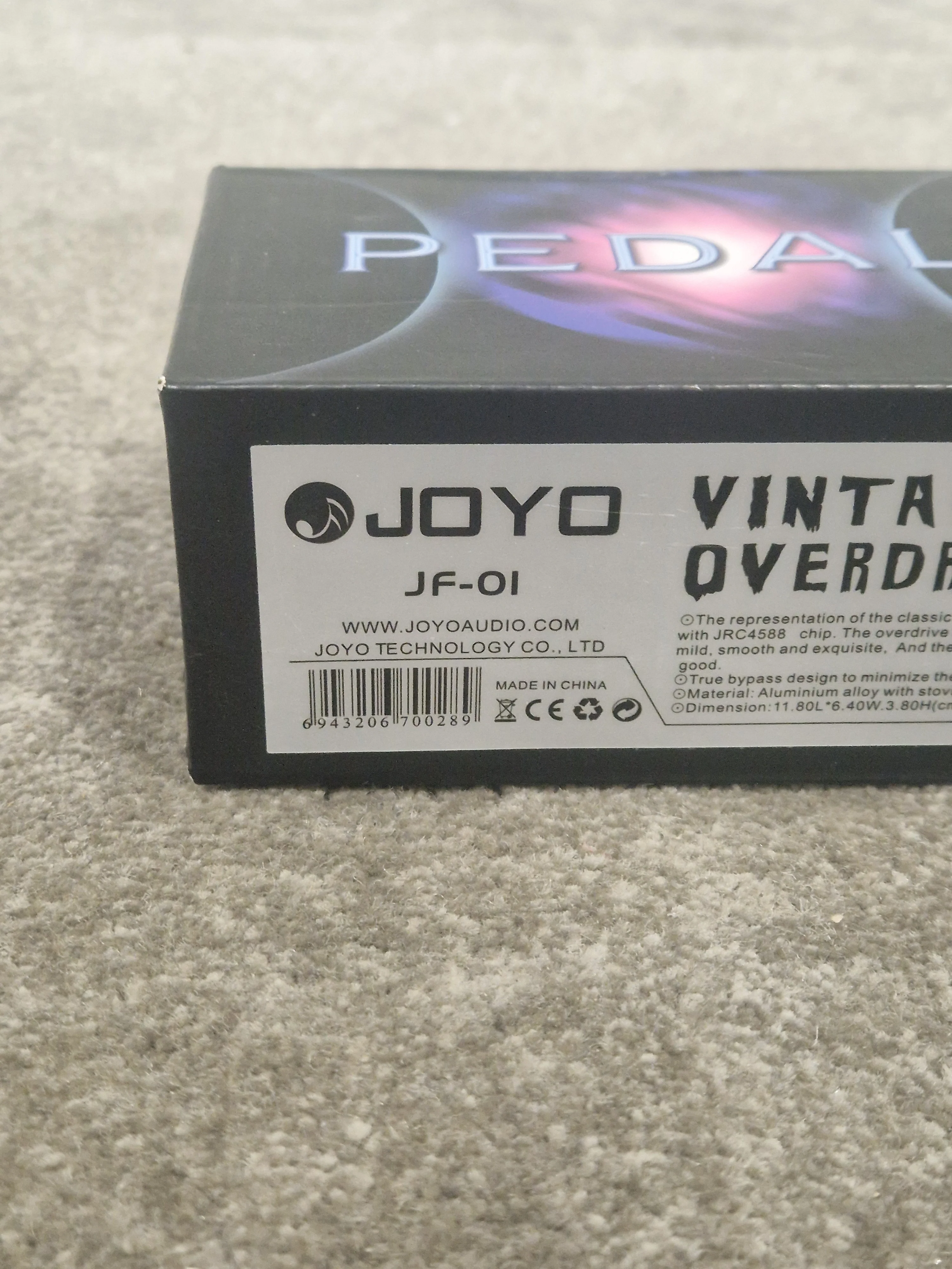 JOYO JF-01 - Vintage Overdrive Pedal - Excellent w/ Original Box - Image 6