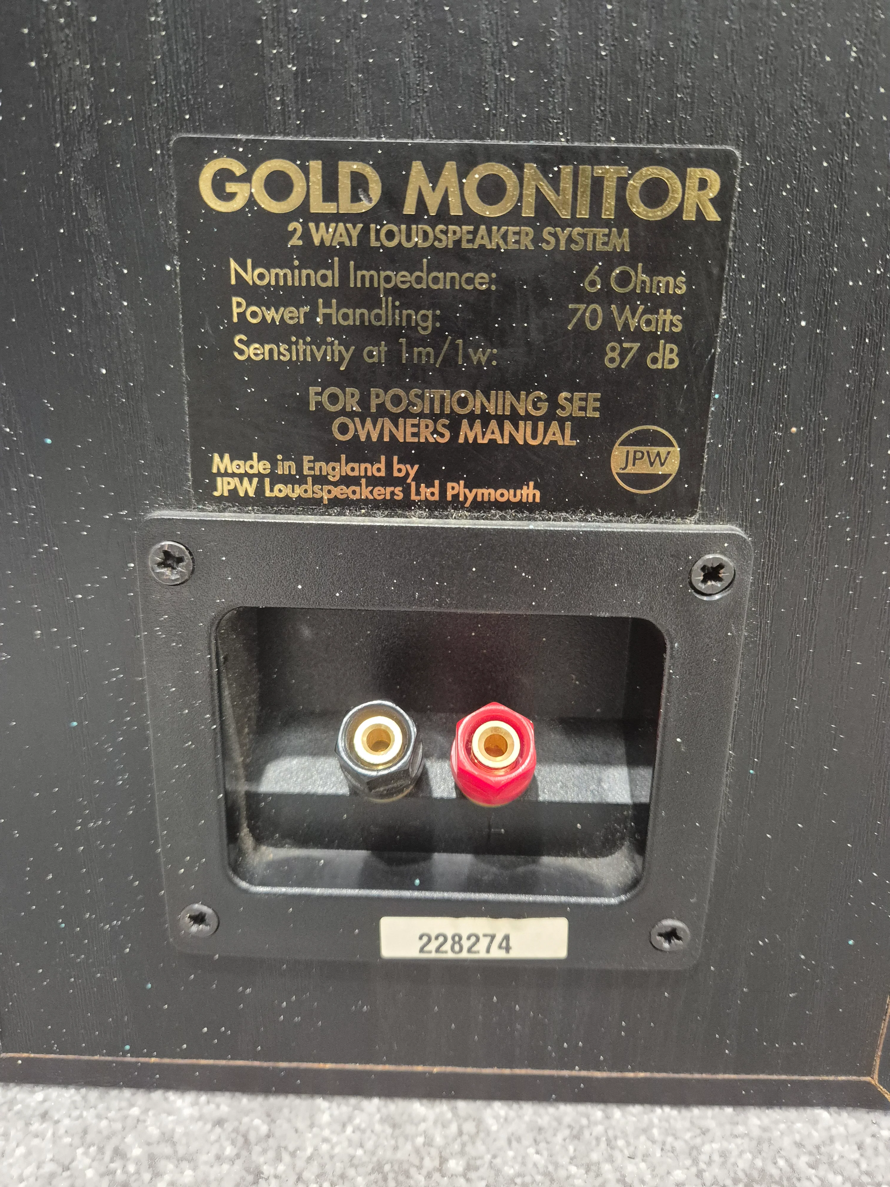 Jpw Gold Monitor - 70WATT Bookshelf Speakers X5 With 80WATT Jpw Subwoofer System - Audiophile Sound - Very Good - Image 5