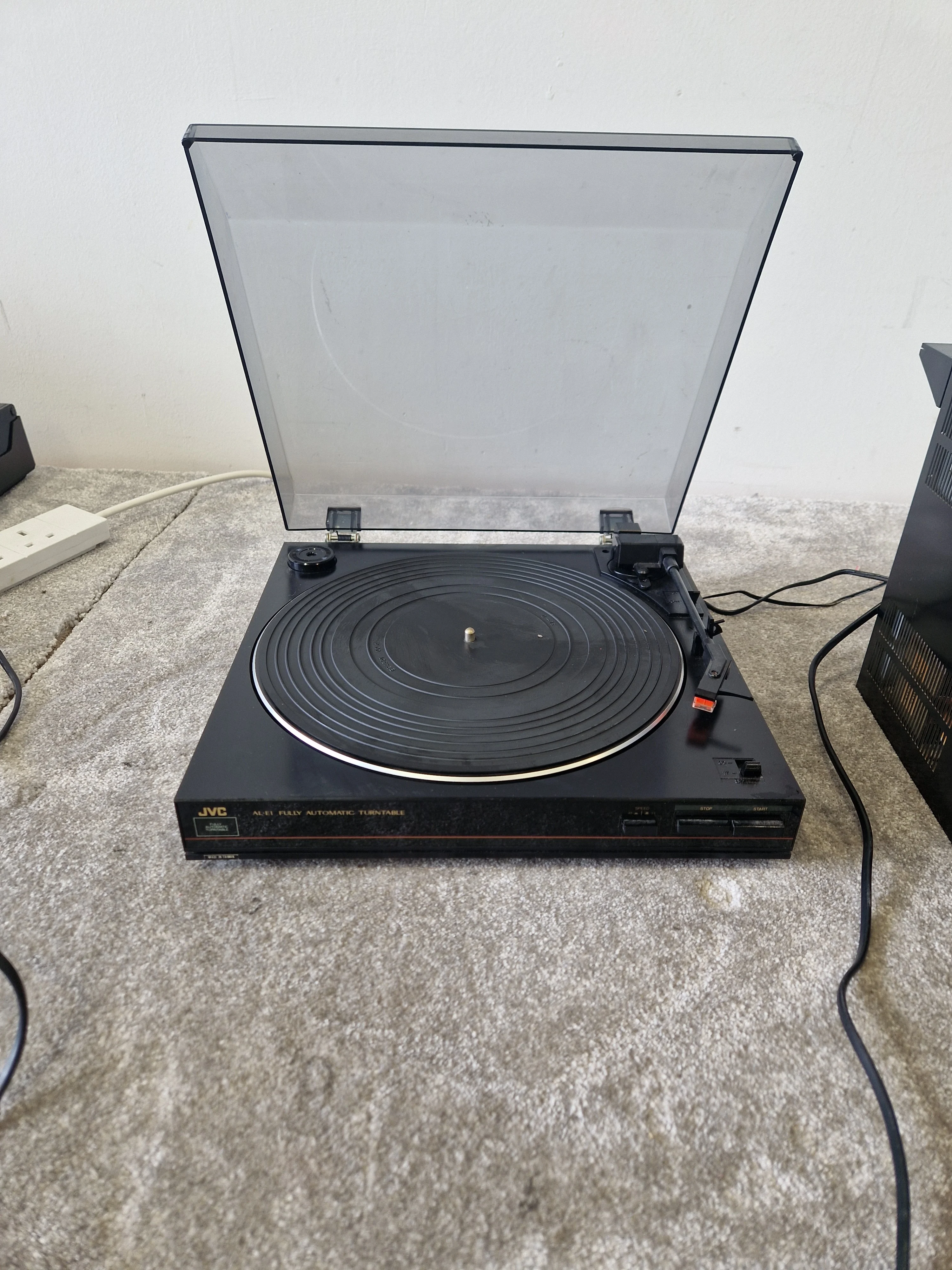 JVC Hi-Fi Amplifier, Double Cassette Deck, Turntable & SP-E1 Stereo Speakers – Vintage - Very Good - Image 6