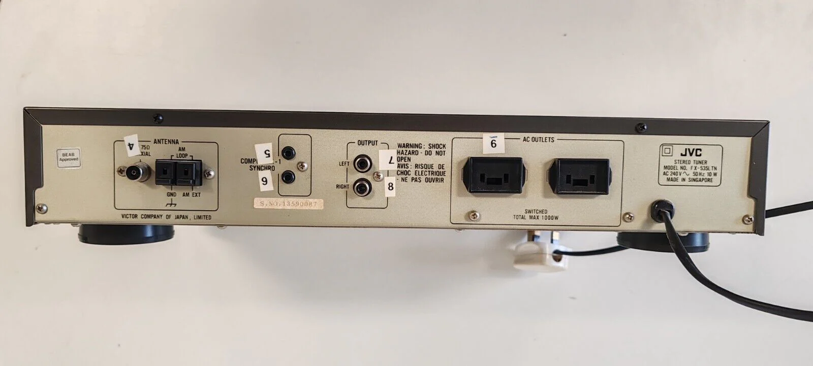 Vintage JVC FX-535L Tuner Separates 1970s - Dark Grey - Vintage - Image 6
