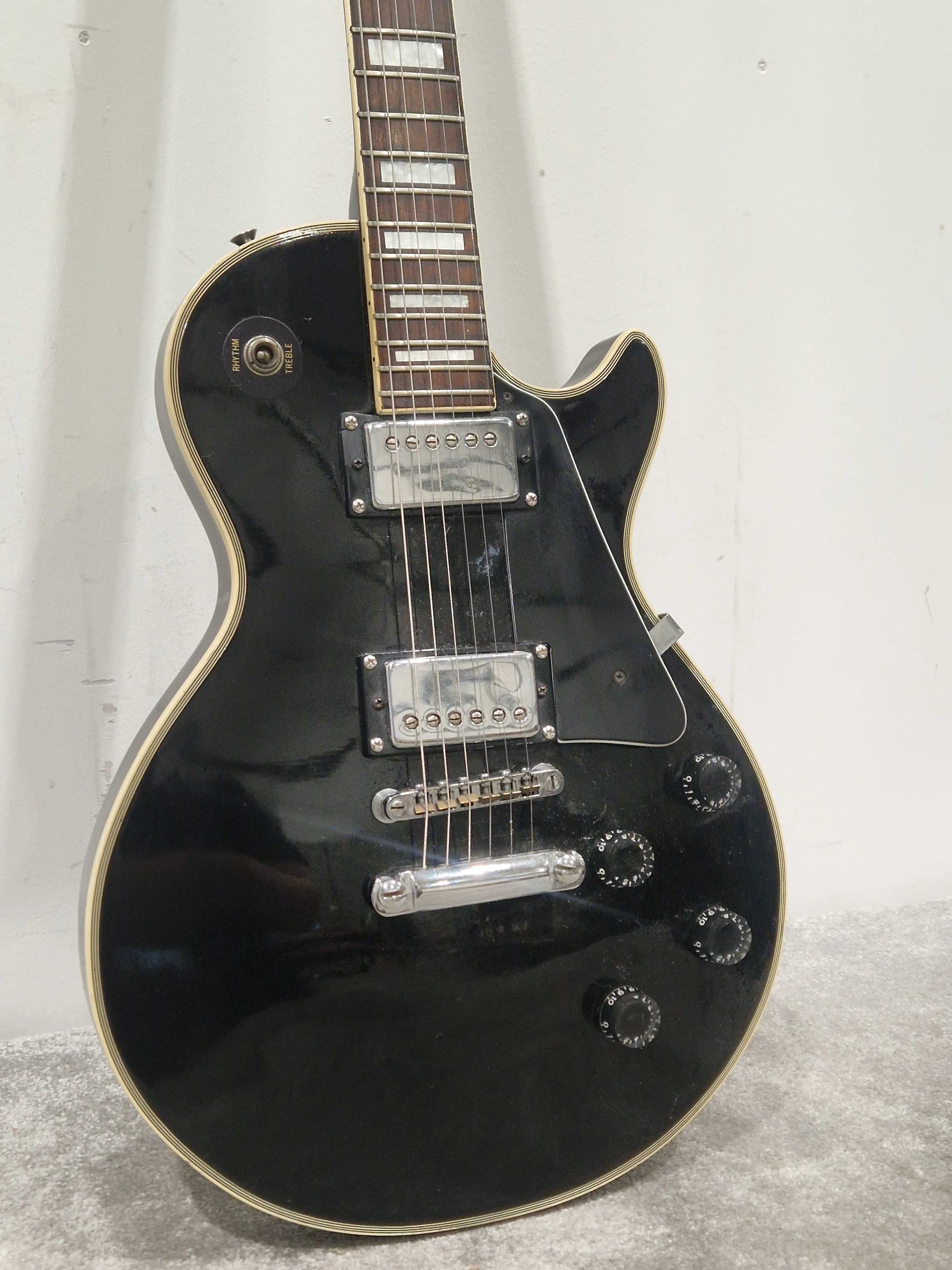 Kay Black Les Paul Style Electric Guitar - Solid Body - Good - Image 2