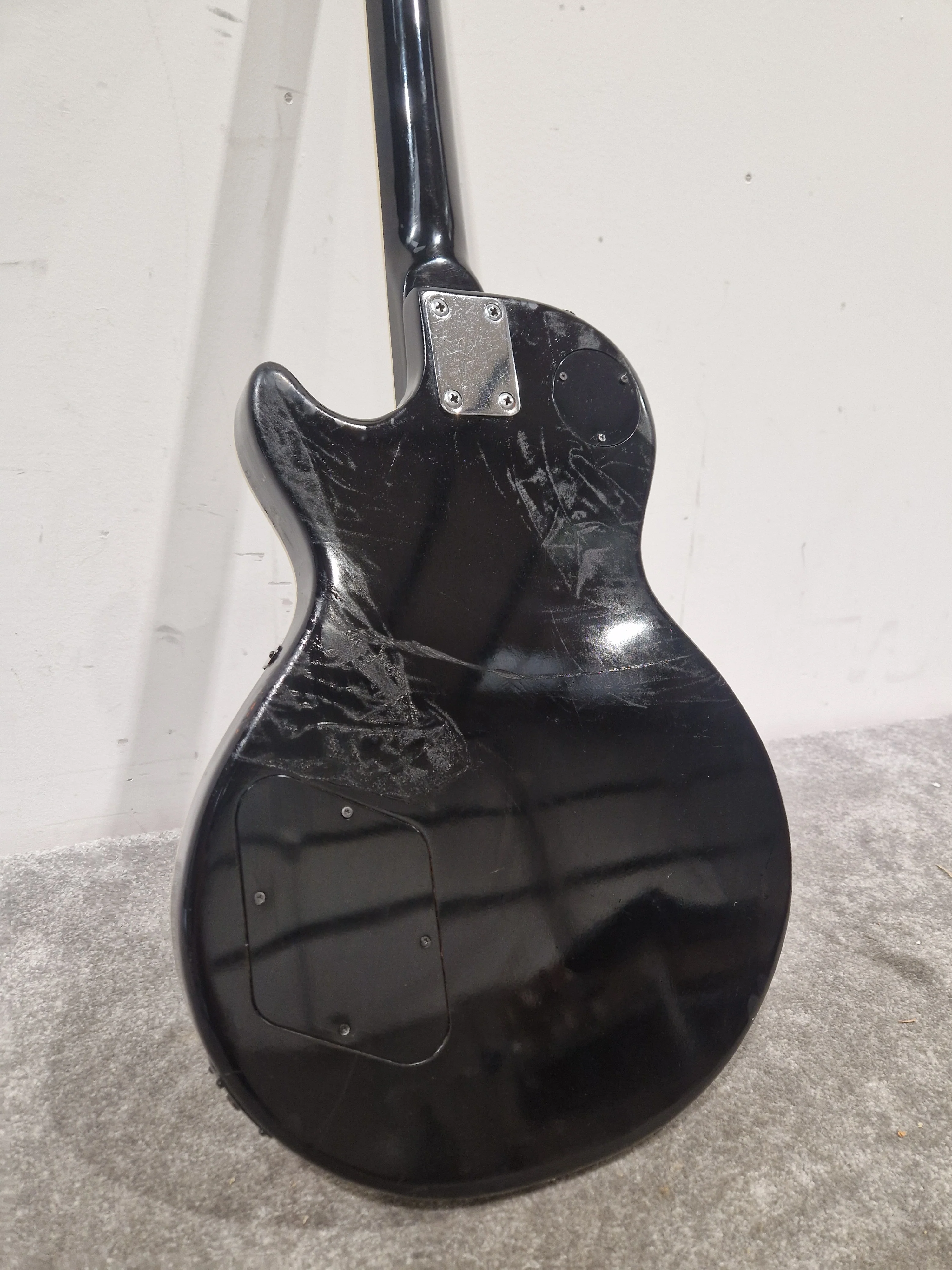 Kay Black Les Paul Style Electric Guitar - Solid Body - Good - Image 6