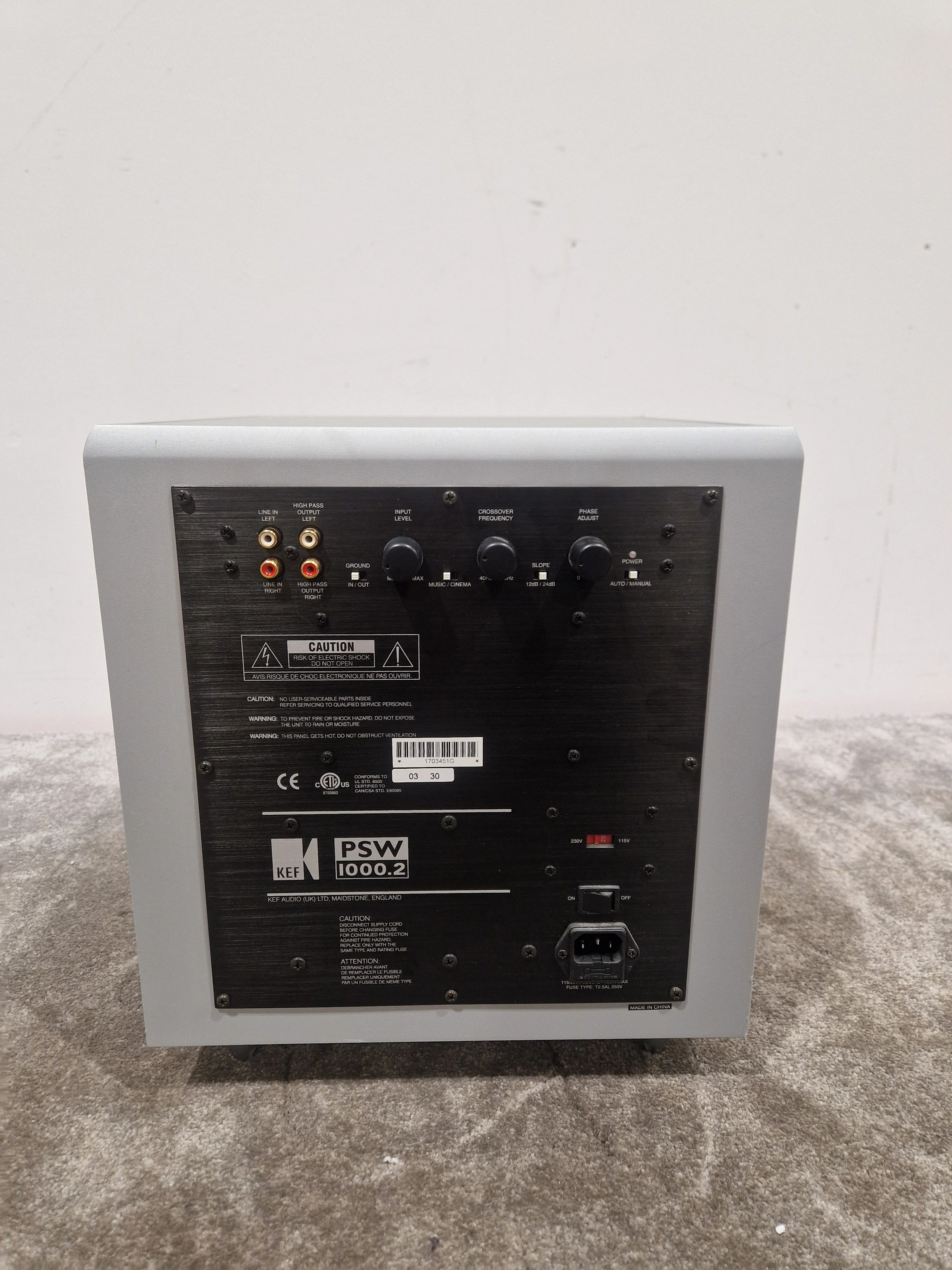 KEF E305 Subwoofer SIlver Subwoofer - Spares or Repair - Image 10