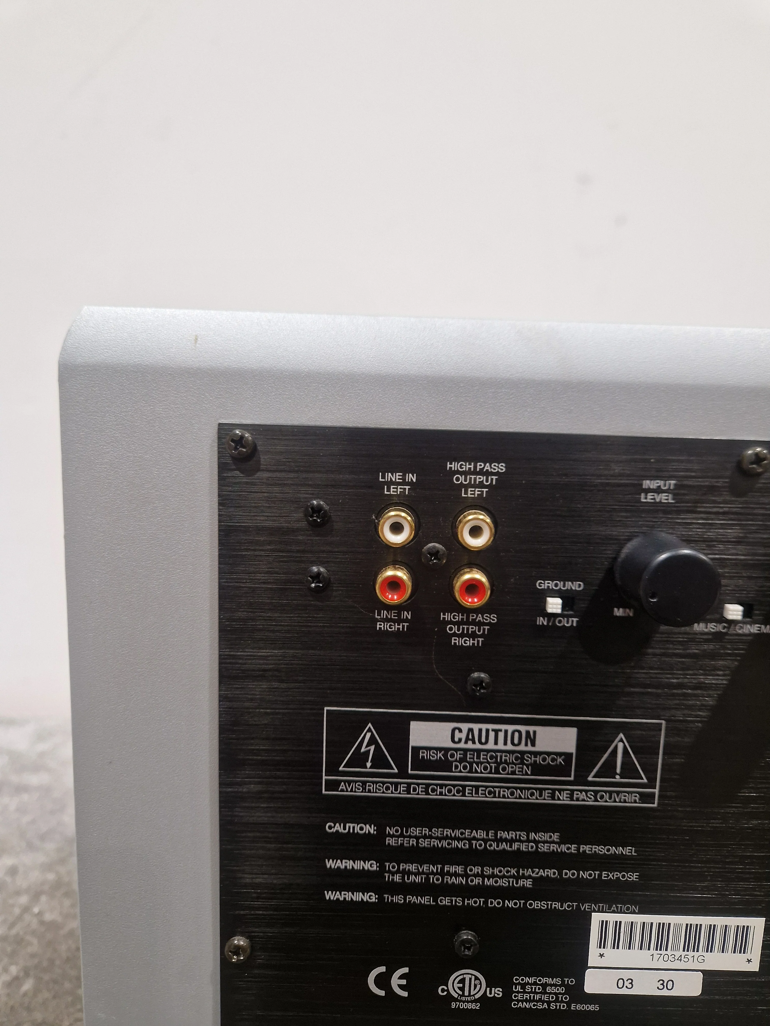 KEF E305 Subwoofer SIlver Subwoofer - Spares or Repair - Image 7