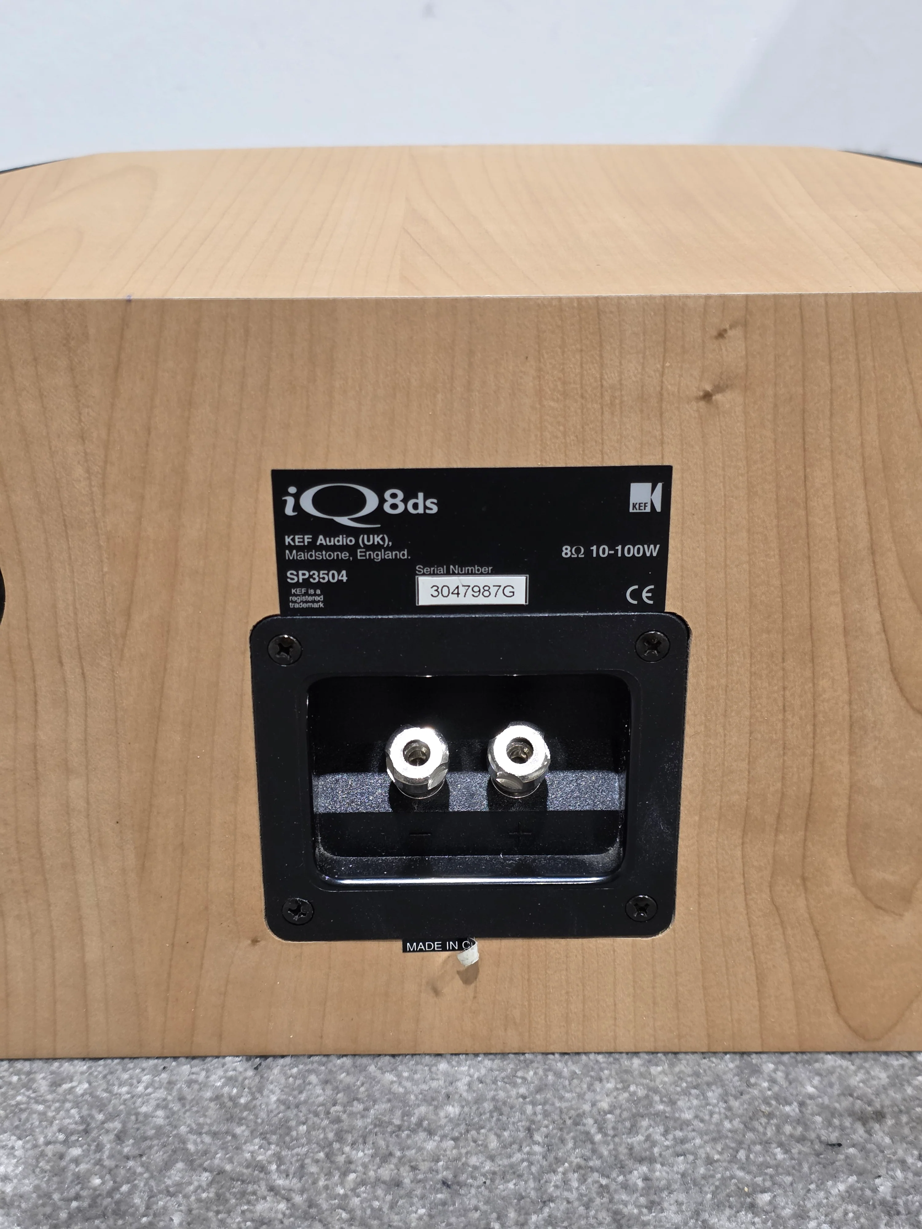 KEF iQ8ds - Pair of Speakers - Light Wood/Maple - Excellent w/ Original Box - Image 4