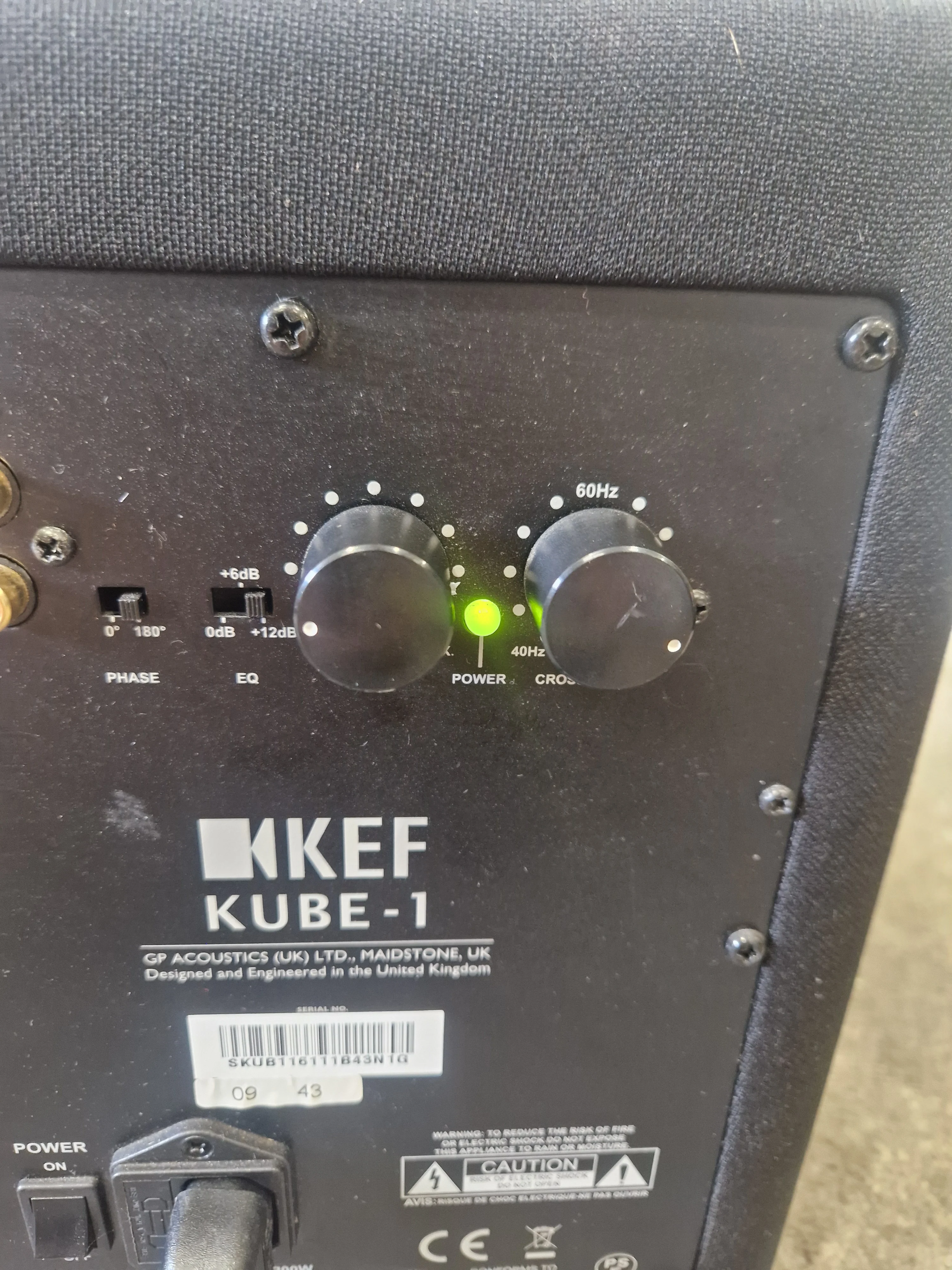 KEF Kube 1 – Active 8" Subwoofer – 200W Class-D – Very Good - Image 3