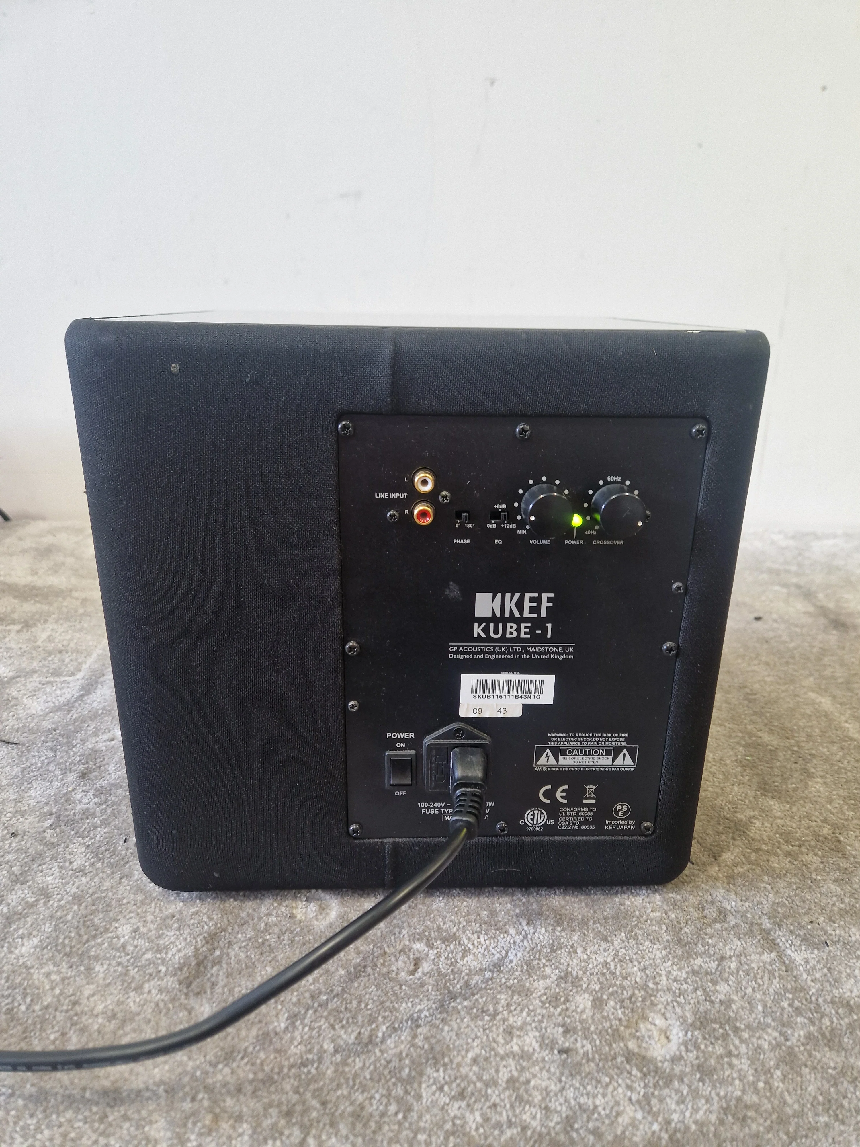 KEF Kube 1 – Active 8" Subwoofer – 200W Class-D – Very Good - Image 7