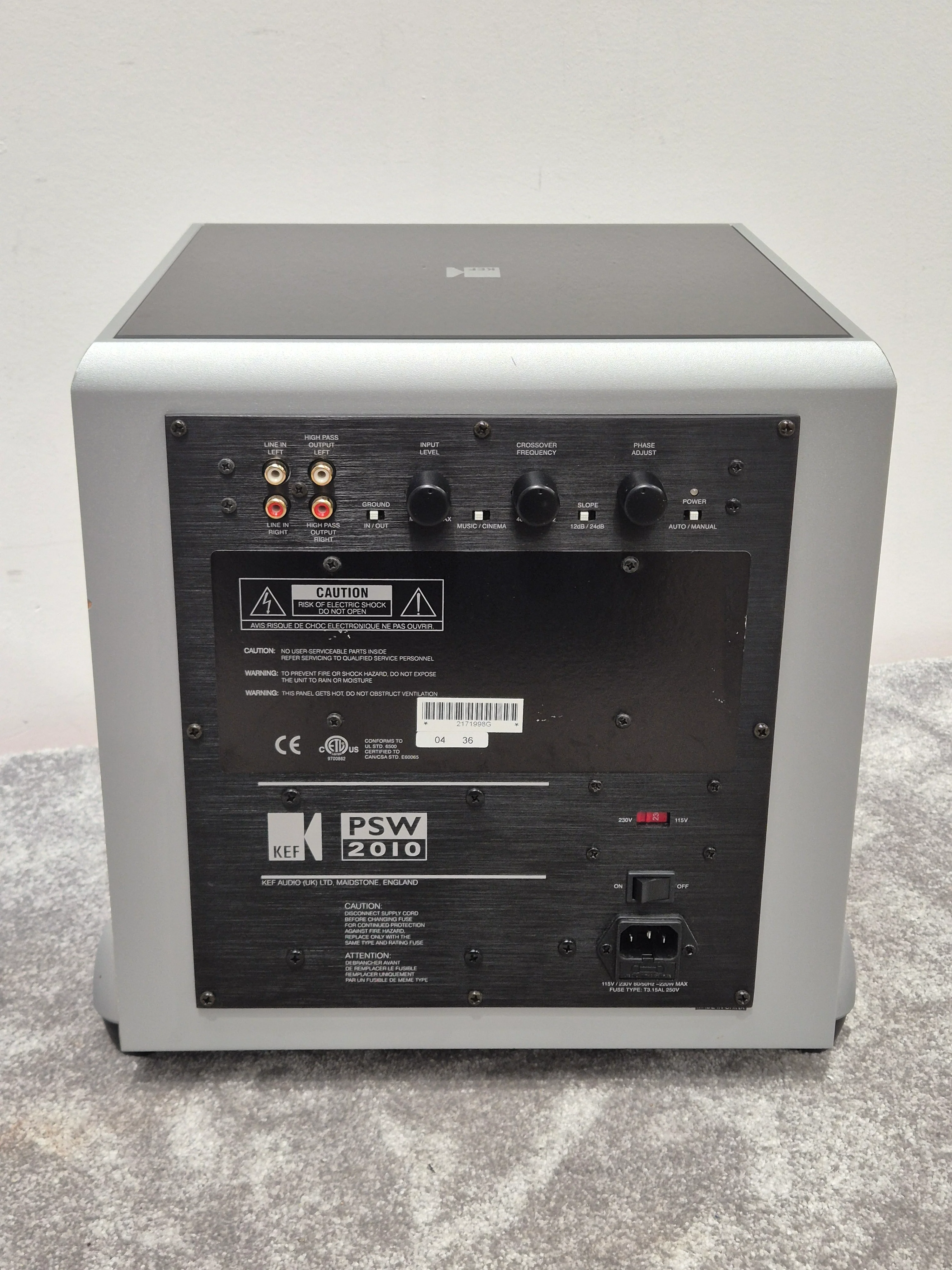 KEF PSW2010 - 10-inch Powered Subwoofer - Excellent - Image 7