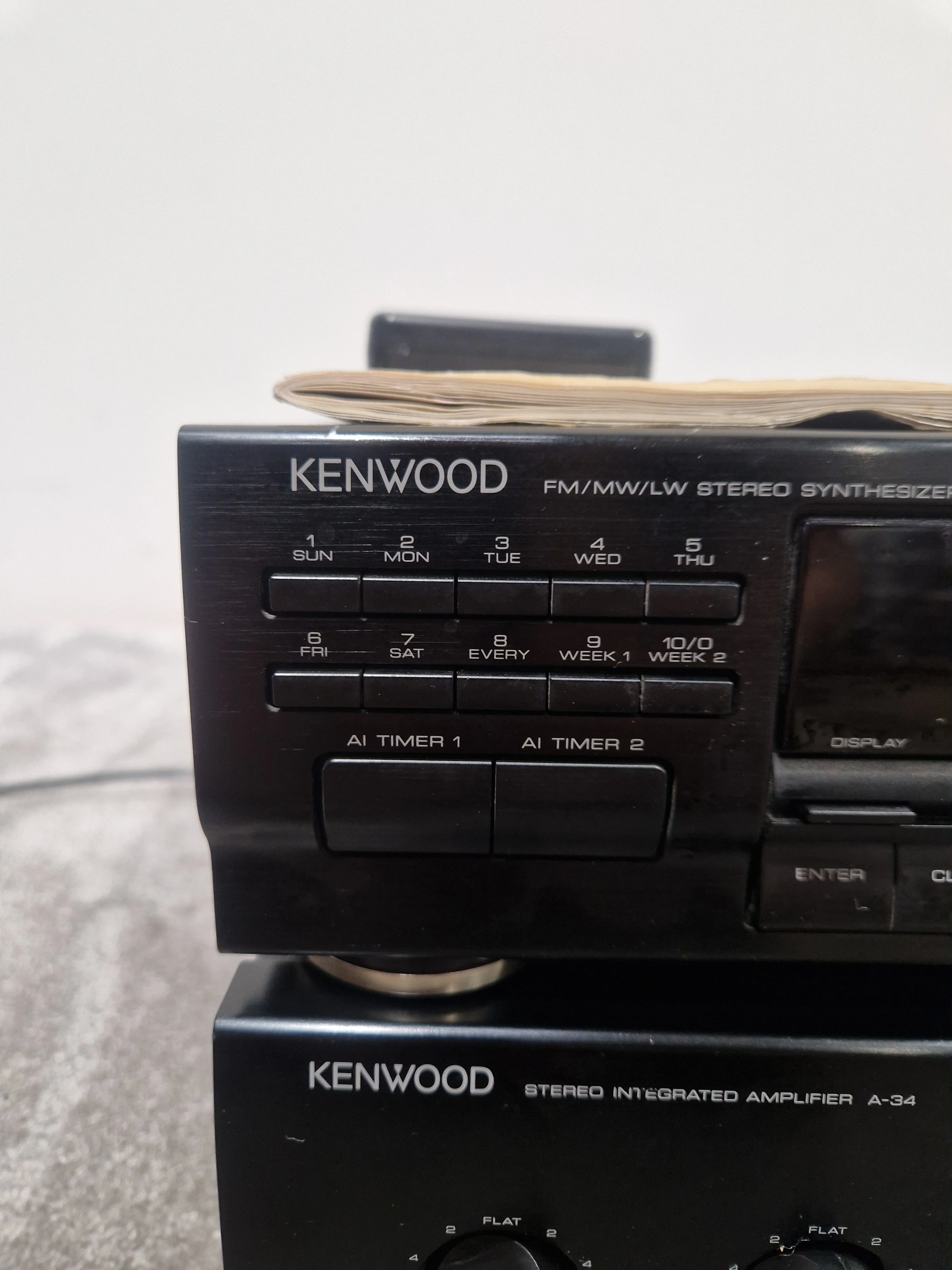Kenwood A-34 Amplifier And T-74l Synthesizer - High Power, Versatile Sound - Good w/ Manuals & remote - Image 2