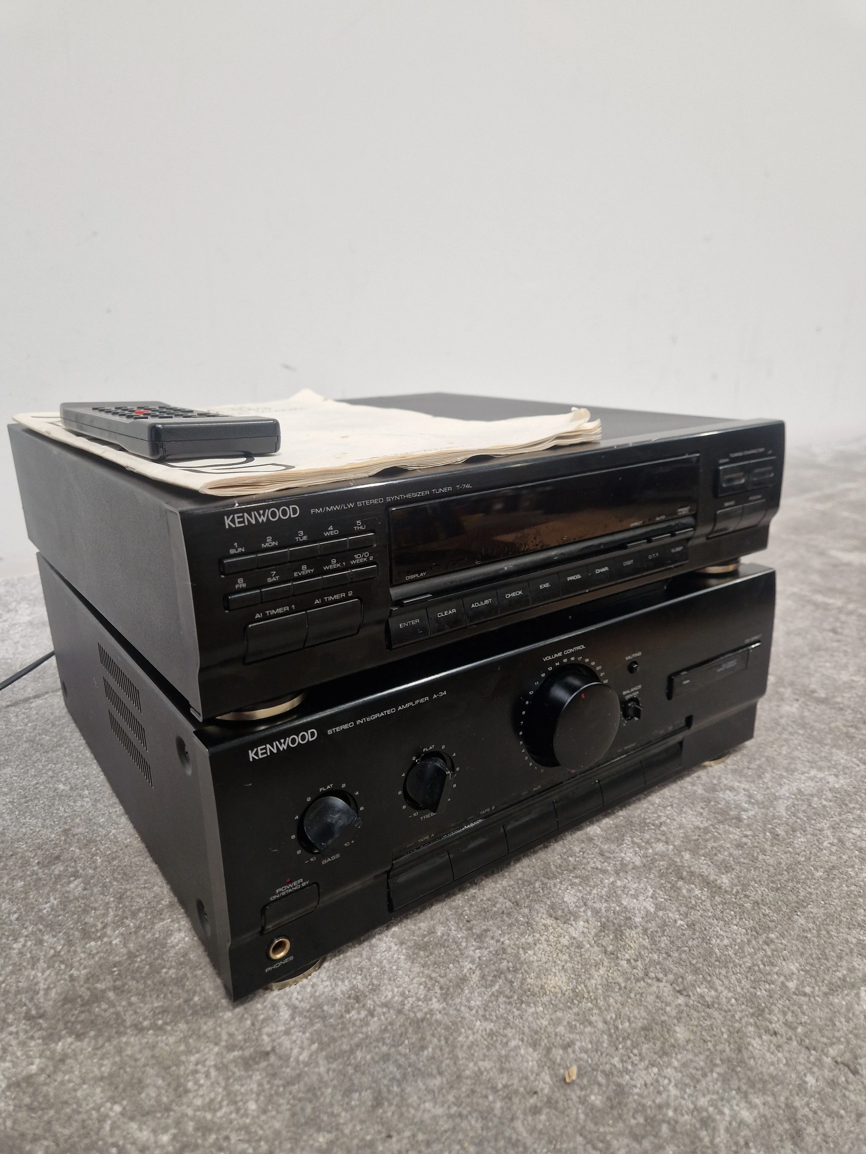 Kenwood A-34 Amplifier And T-74l Synthesizer - High Power, Versatile Sound - Good w/ Manuals & remote - Image 4