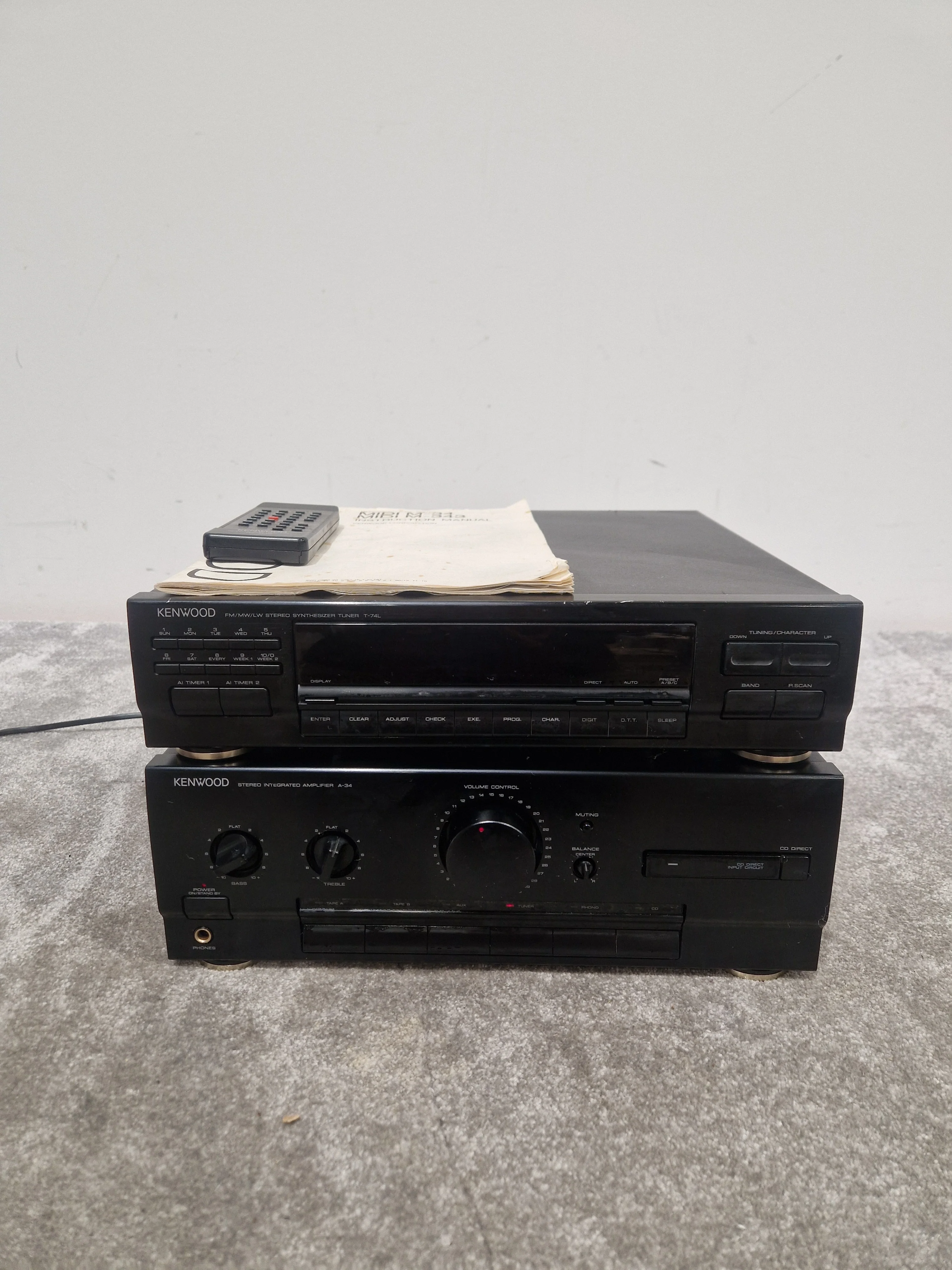 Kenwood A-34 Amplifier And T-74l Synthesizer - High Power, Versatile Sound - Good w/ Manuals & remote - Image 8