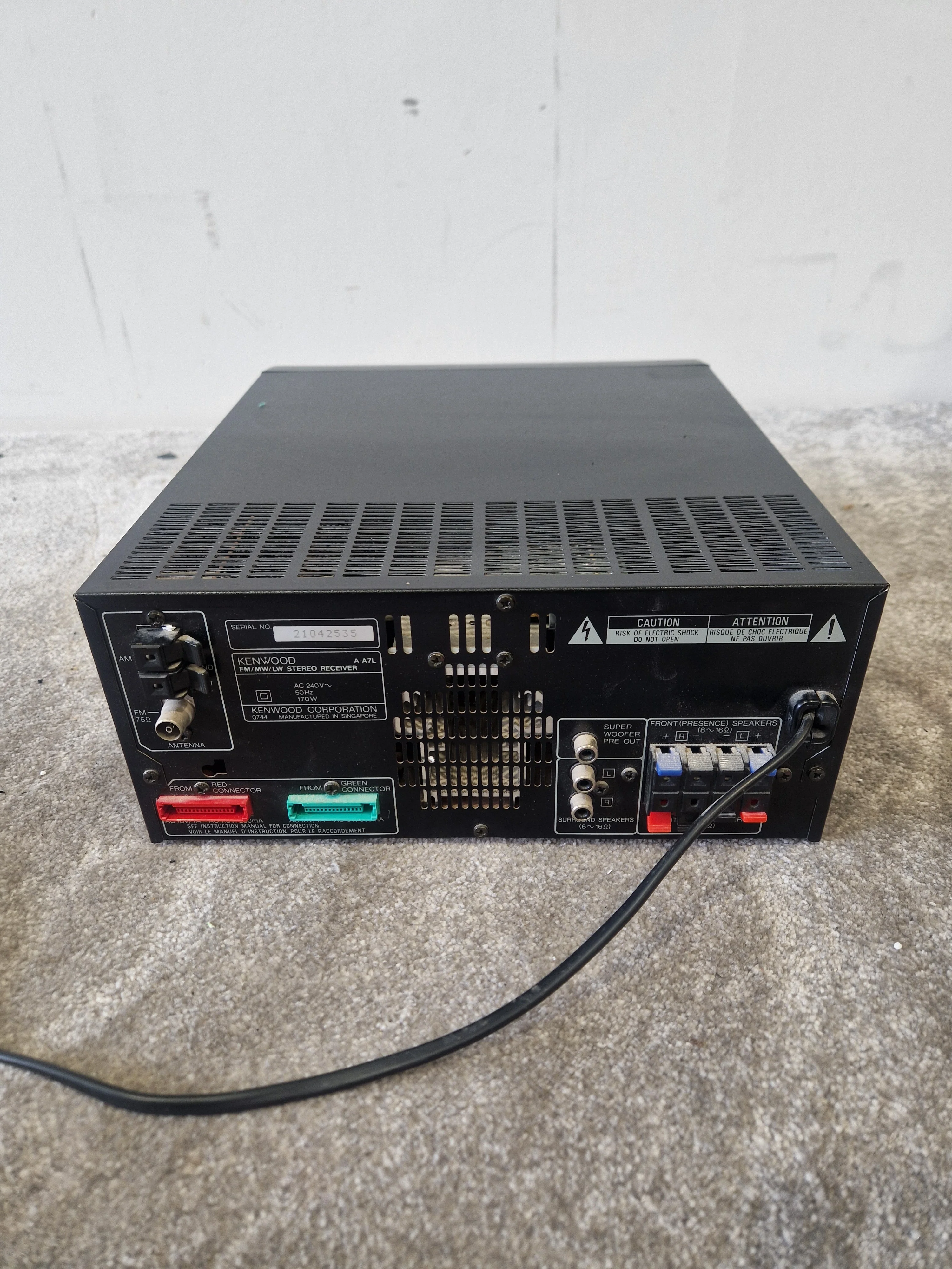 Kenwood A-A7L - Integrated Amplifier, High Fidelity - Fair w/ Original Box - Image 8