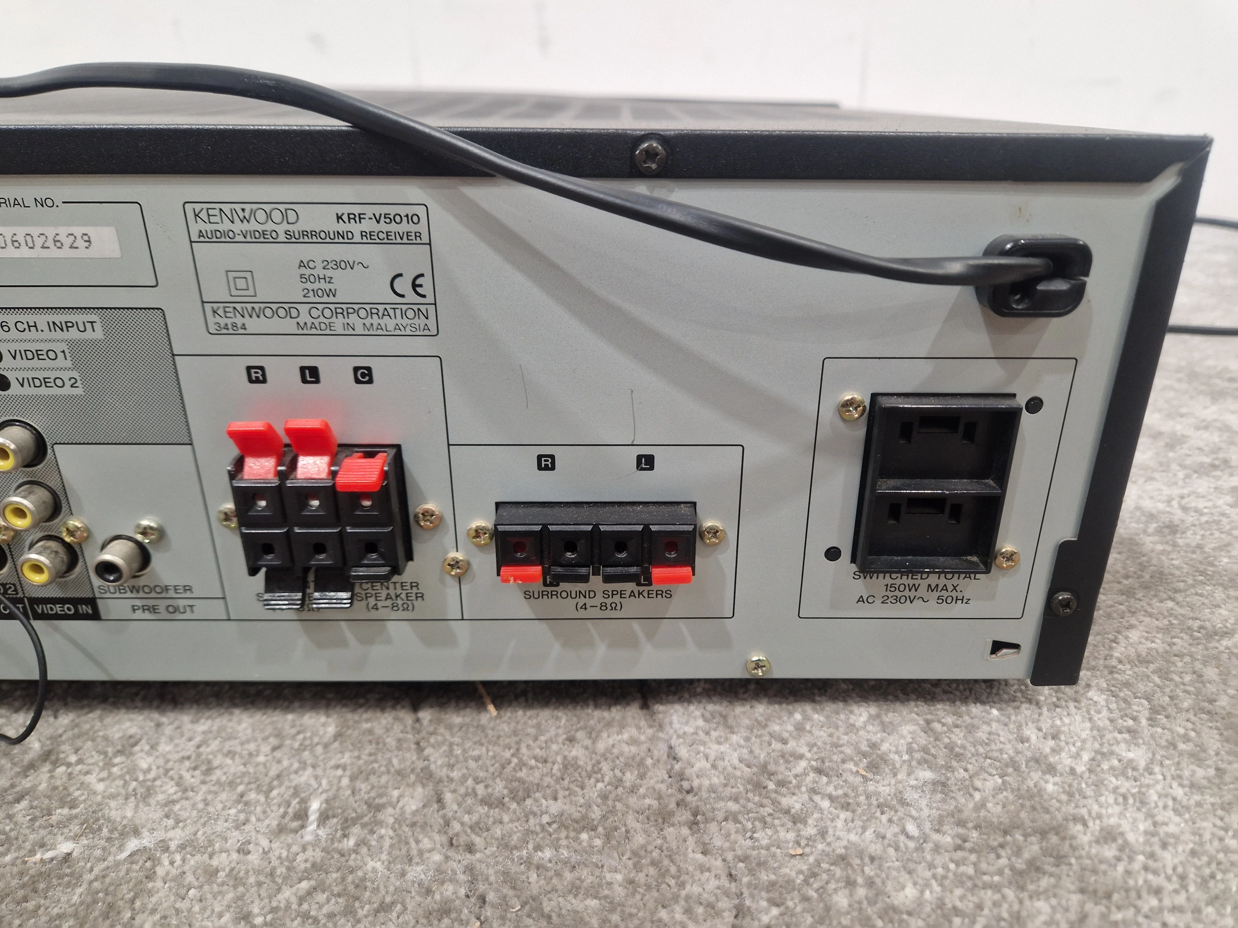 Kenwood KRF-V5010 Receiver - 100 Watts per Channel, Dolby Pro Logic - Good - Image 13