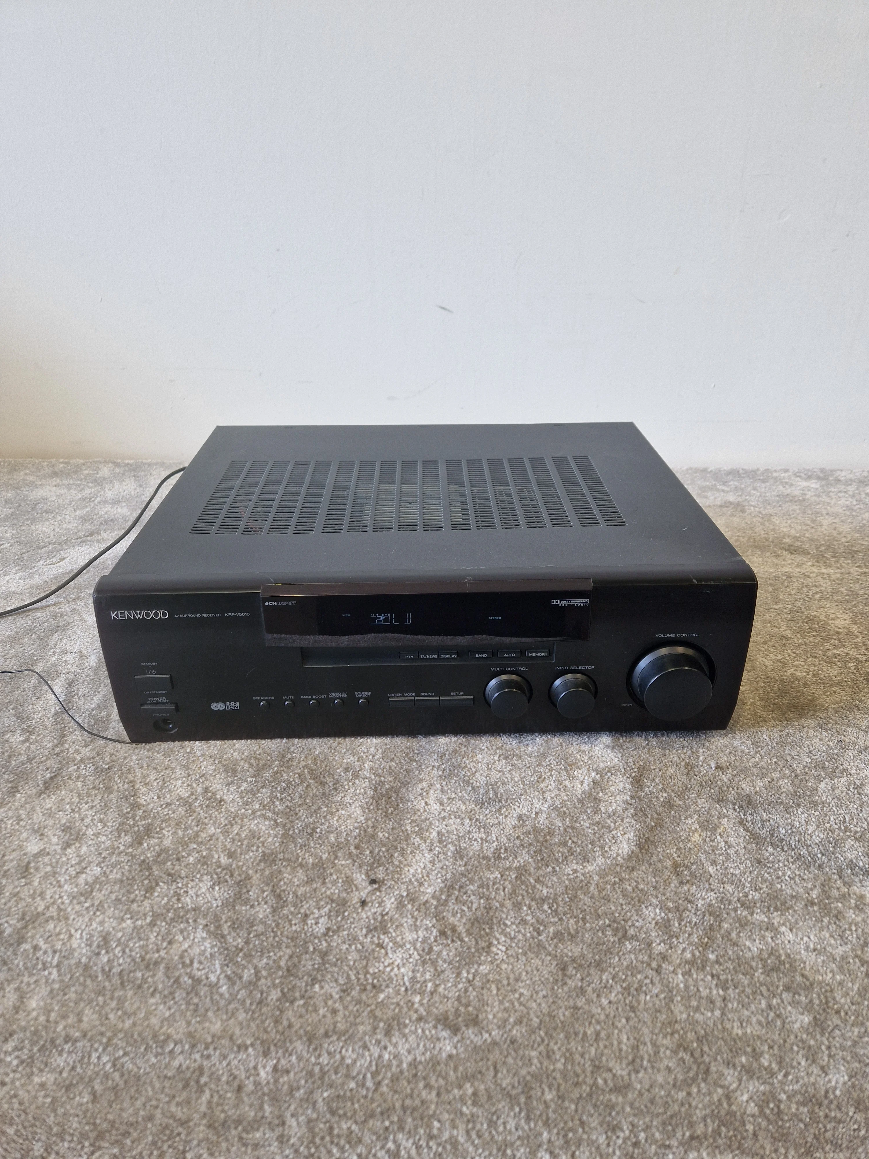 Kenwood KRF-V510 AV Receiver – Dolby Pro Logic, Multiple Inputs, 100W Per Channel – Fair - Image 2