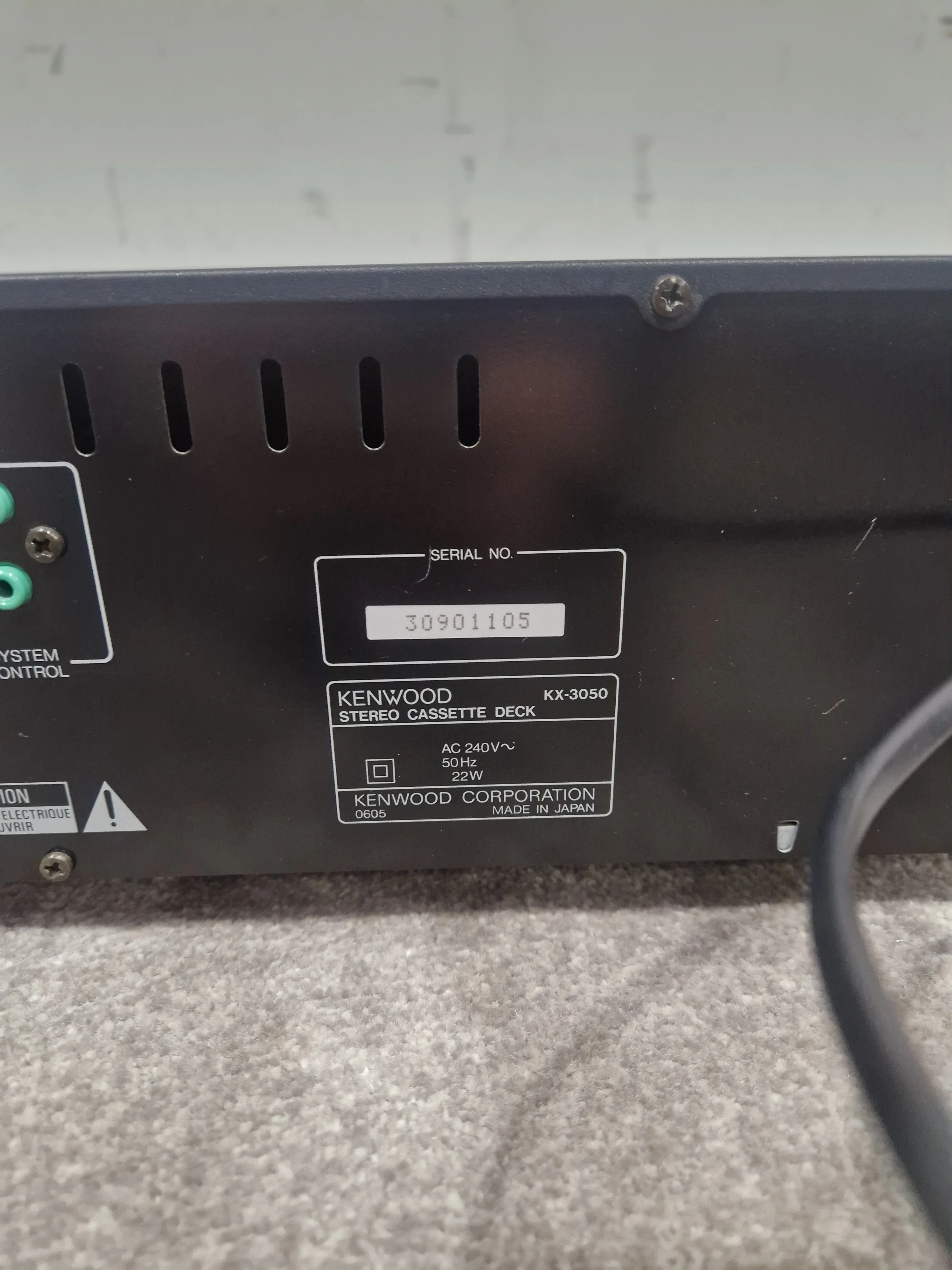 Kenwood KX-3050 - Cassette Deck - Spares or Repair w/ Power Supply - Image 12