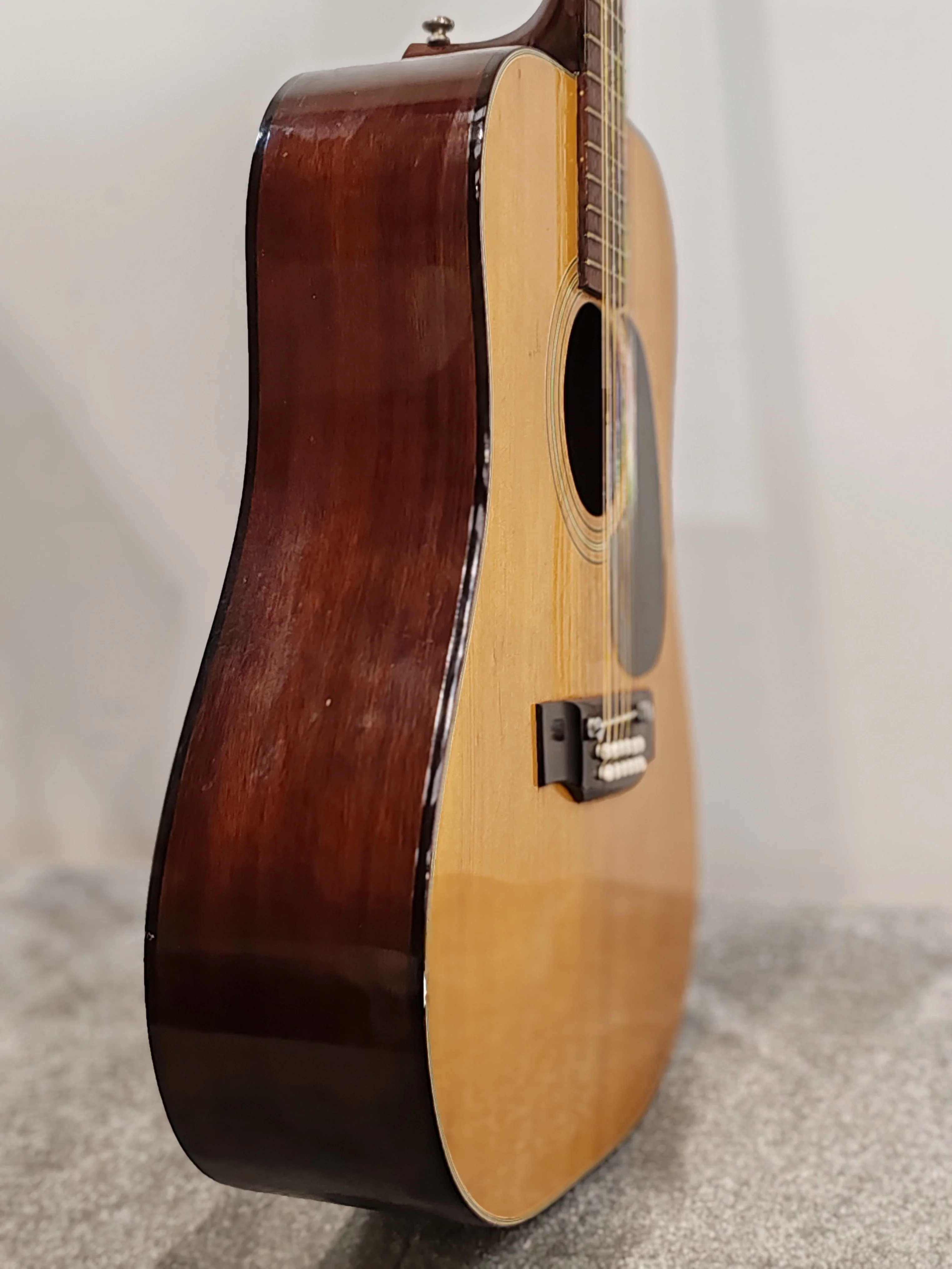 Kiso Suzuki WT-100 12 String Acoustic Guitar - Rich Tone, Mahogany Body - Good - Image 13