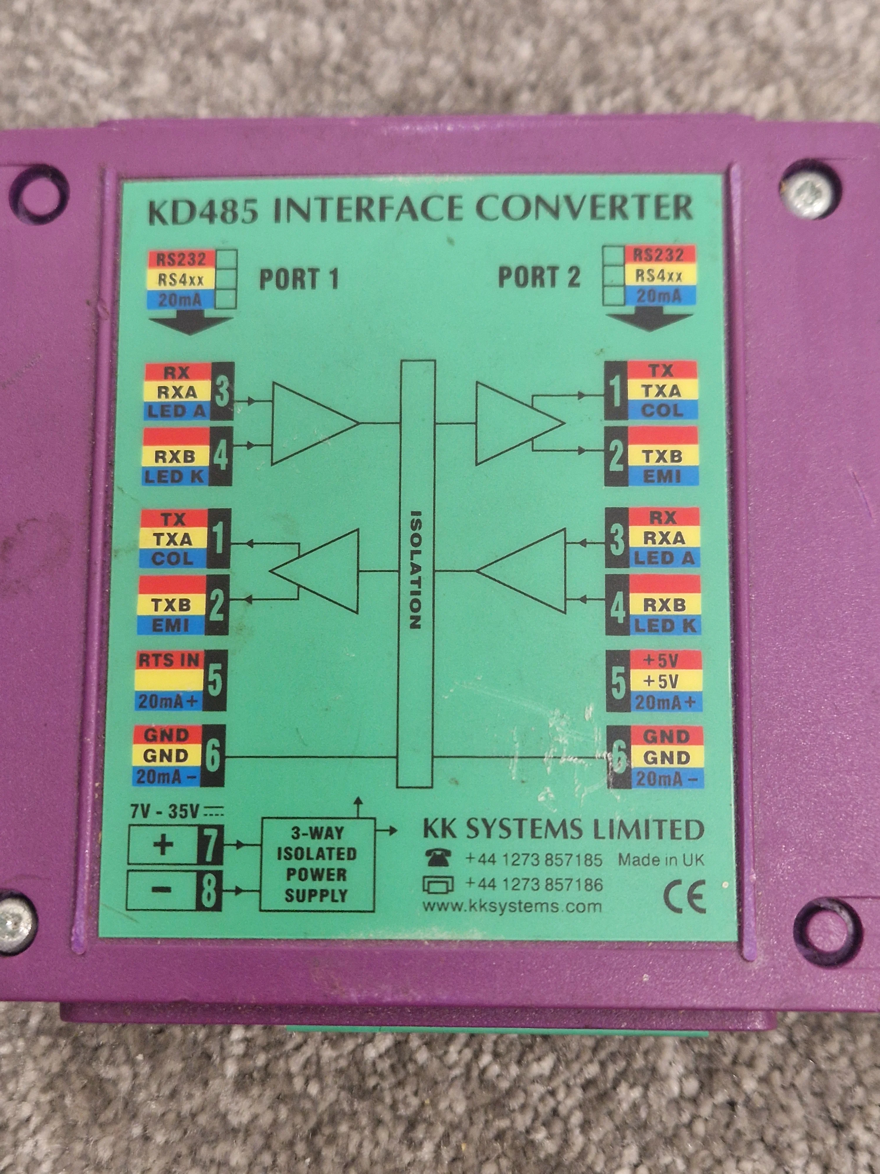 KK Systems KD485 Interface Coverter Modbus Universal - Protocol Converter - Excellent - Image 7