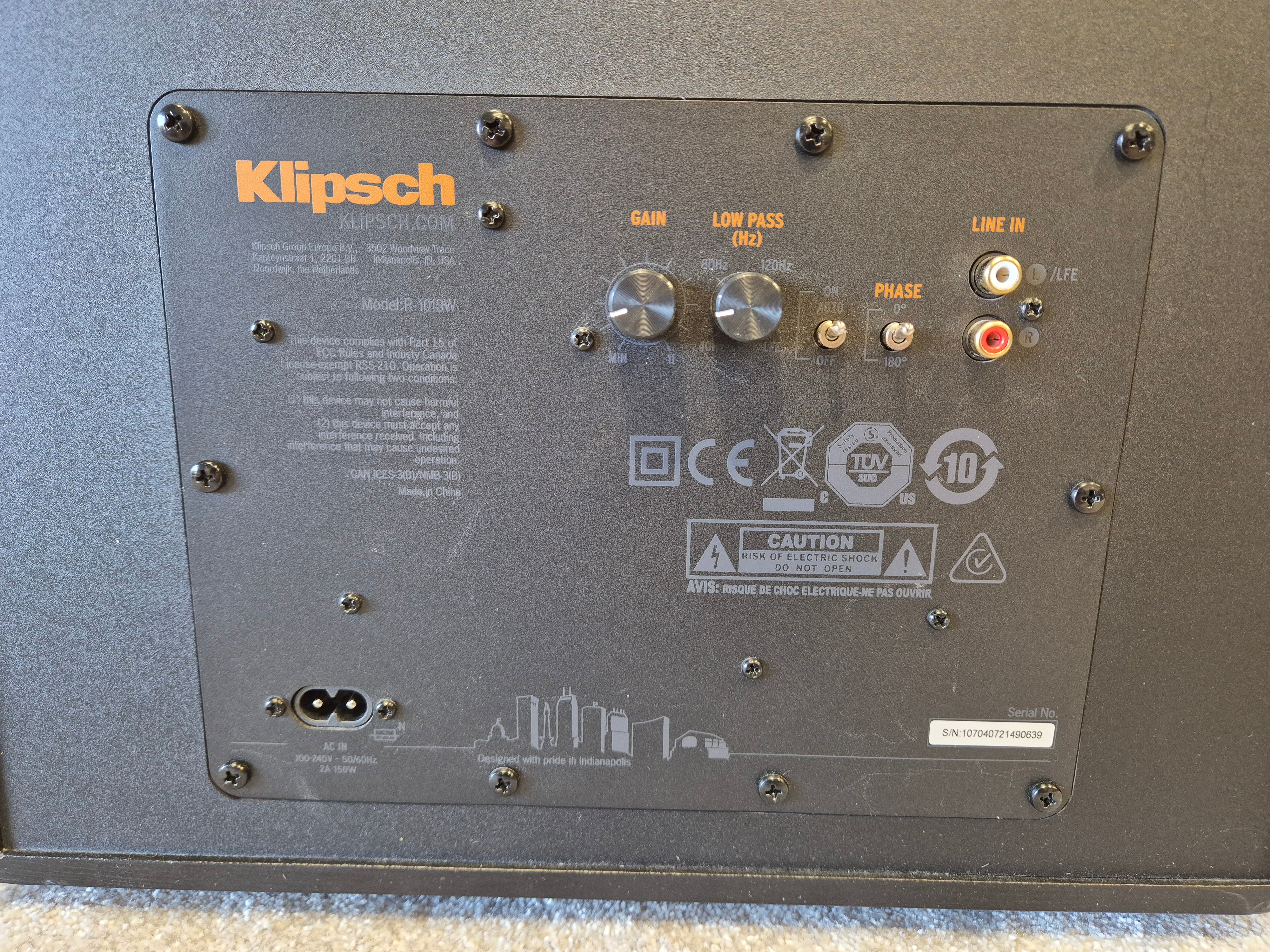 Klipsch R-101SW - High-Performance Subwoofer - Image 4