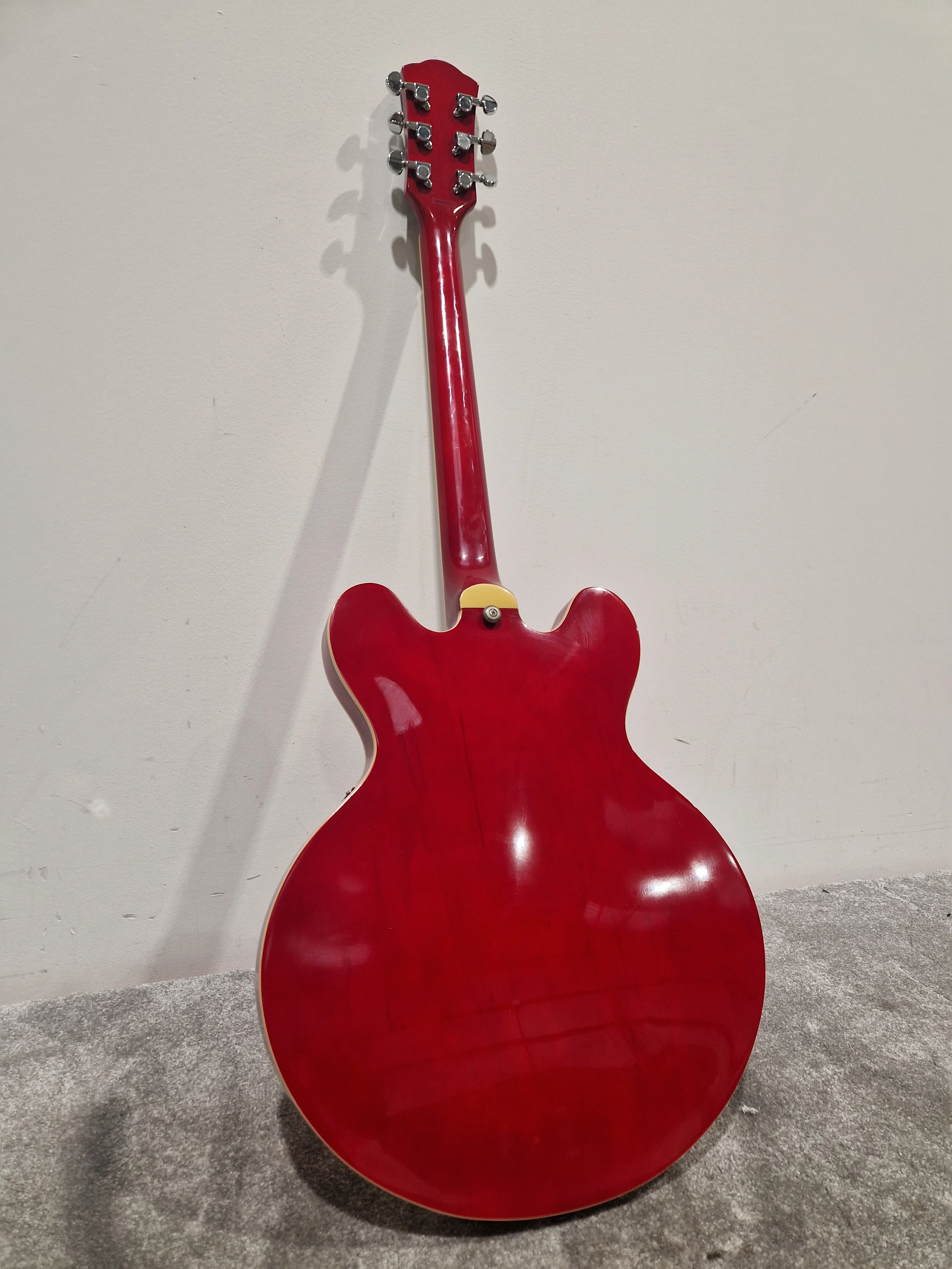 Indie Semi Acoustic 335 Electric Guitar Red - Made in Korea - Excellent w/ Hard Case - Image 16