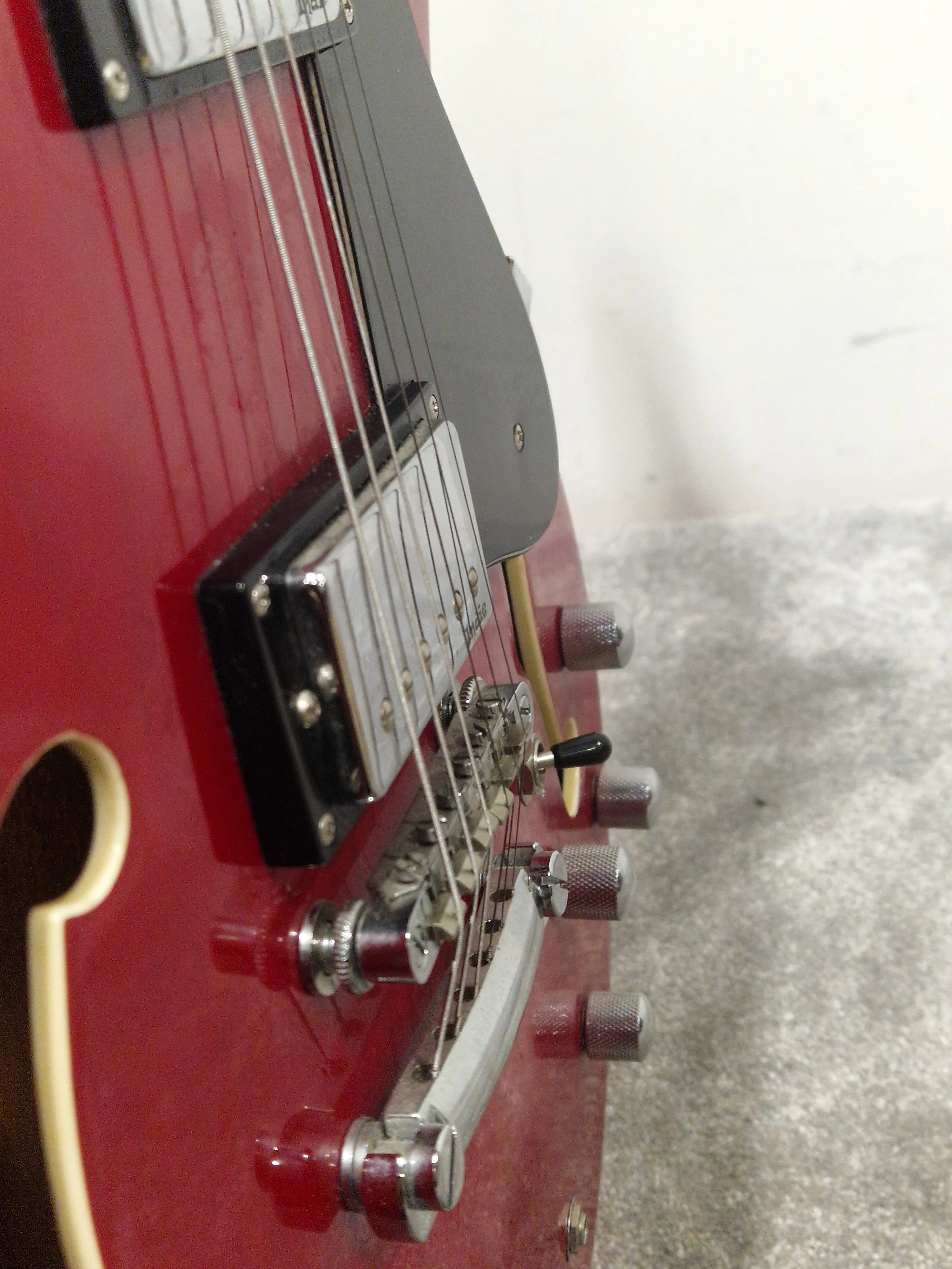 Indie Semi Acoustic 335 Electric Guitar Red - Made in Korea - Excellent w/ Hard Case - Image 19