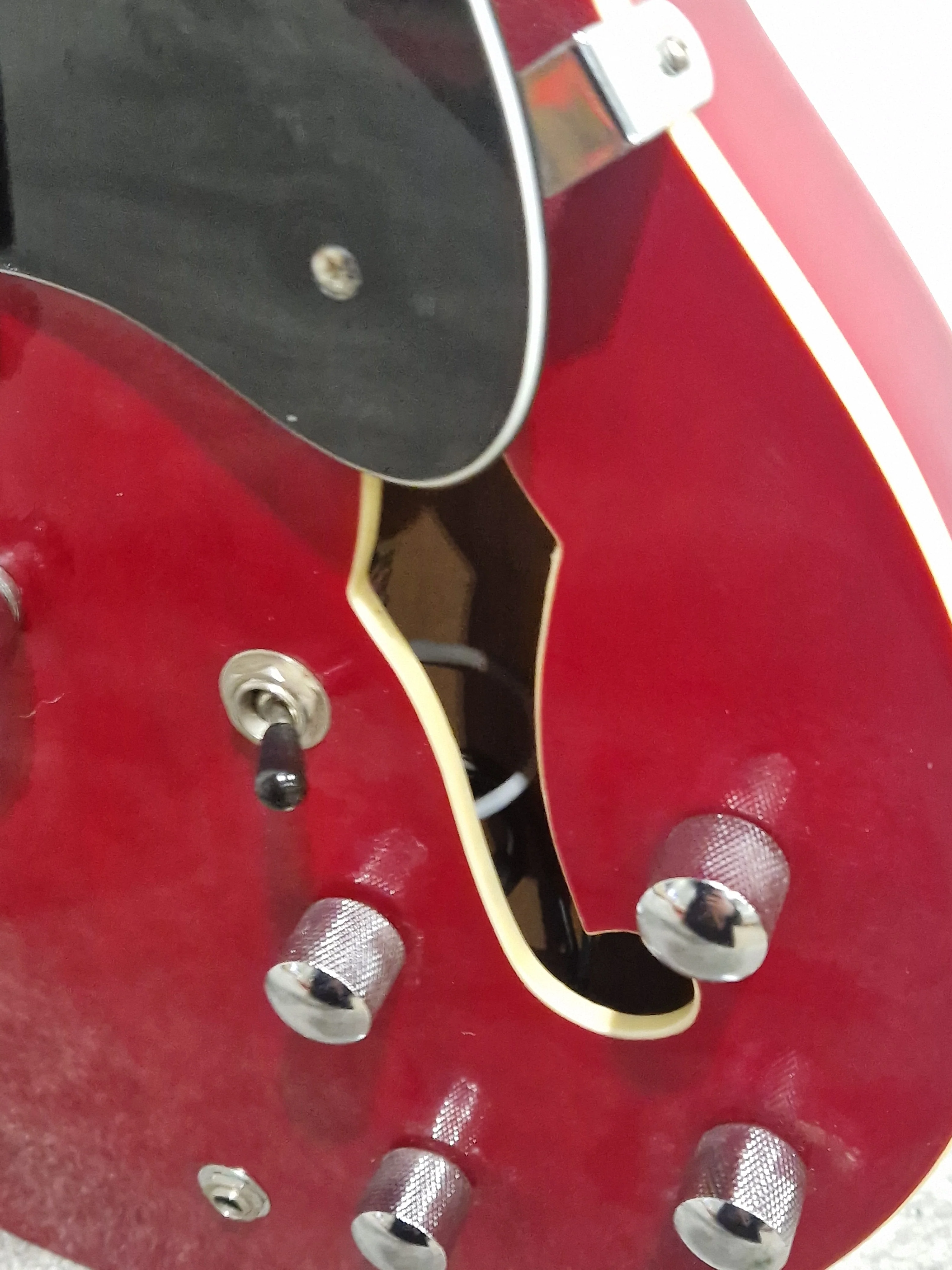 Indie Semi Acoustic 335 Electric Guitar Red - Made in Korea - Excellent w/ Hard Case - Image 5