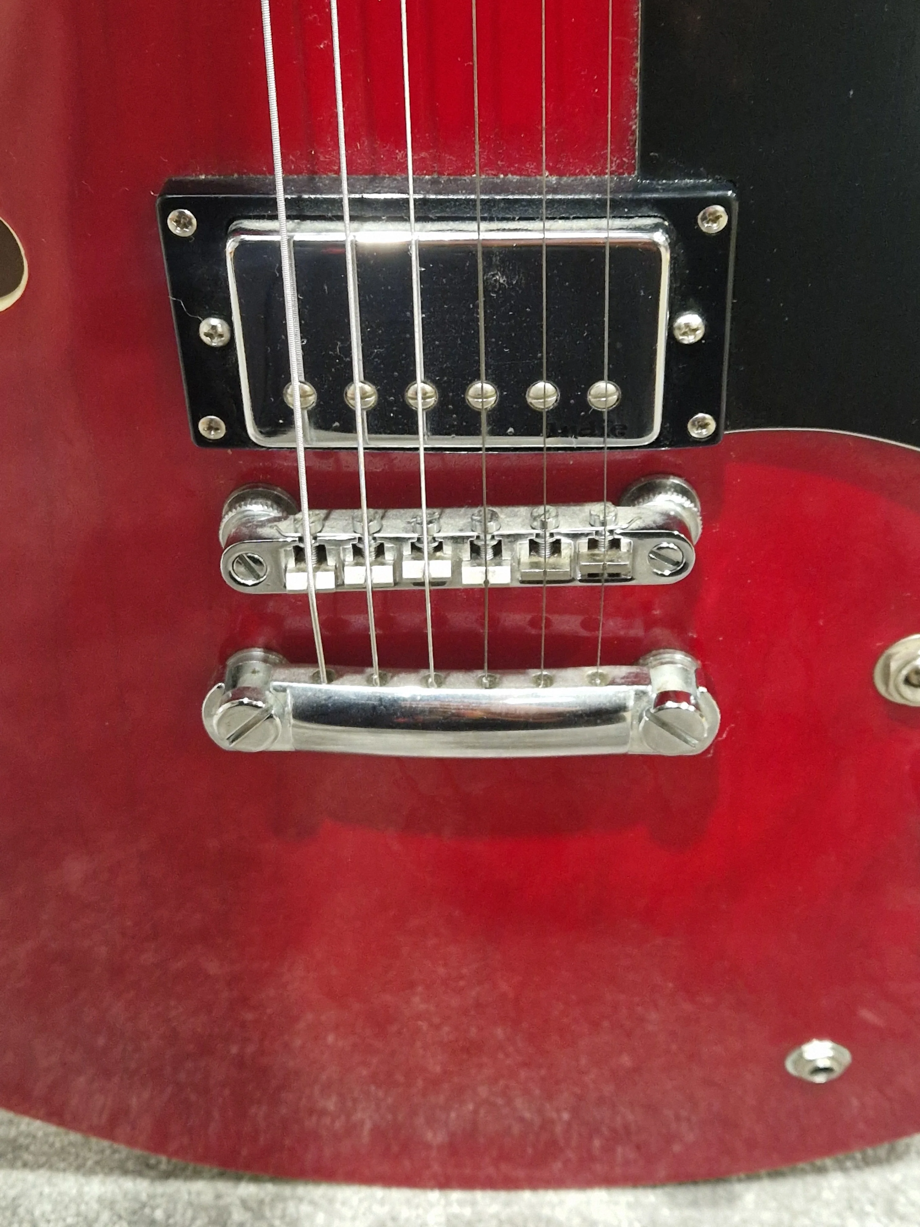 Indie Semi Acoustic 335 Electric Guitar Red - Made in Korea - Excellent w/ Hard Case - Image 7