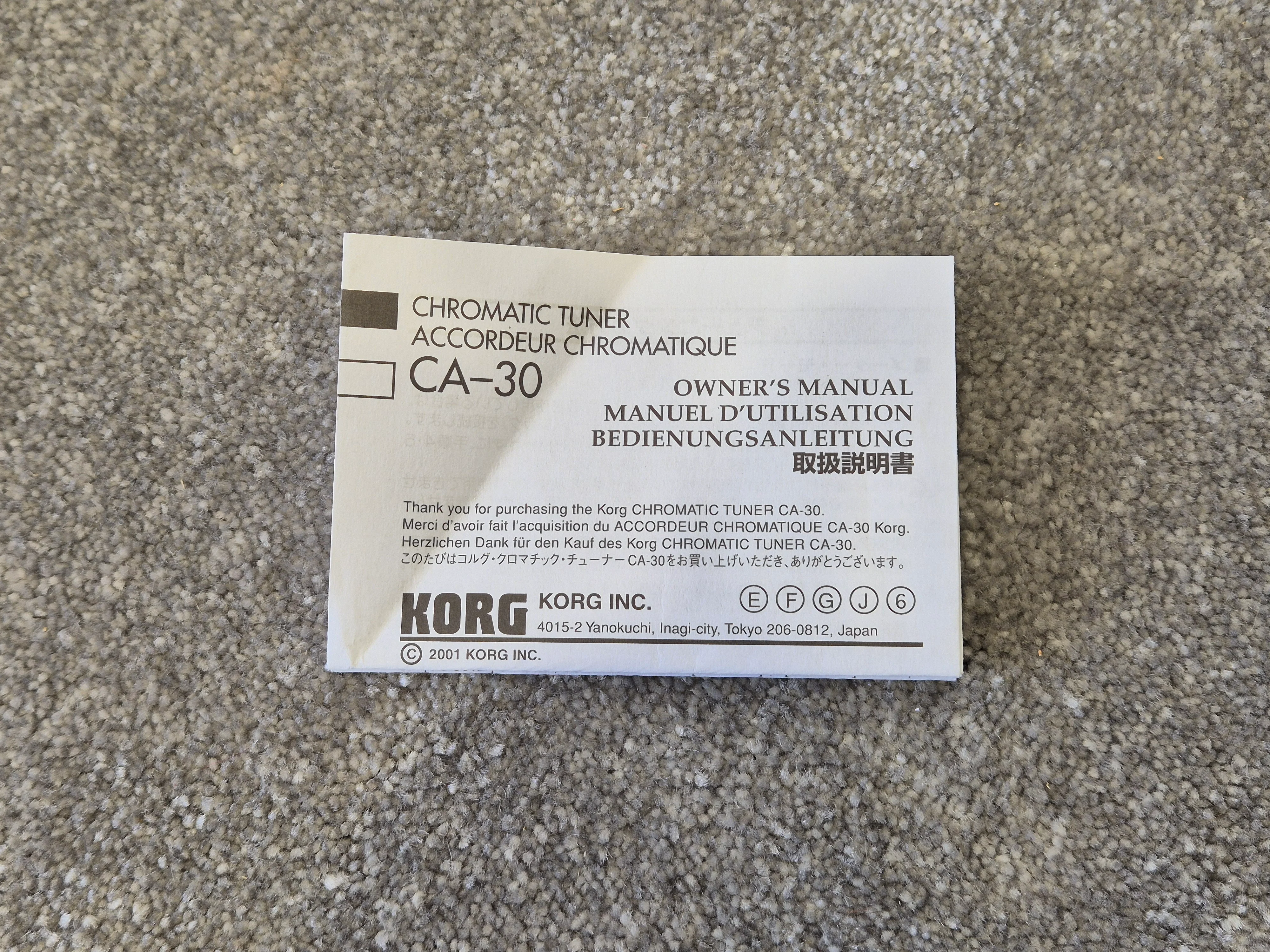 Korg CA-30 - Chromatic Tuner w/ Original Box - Image 7