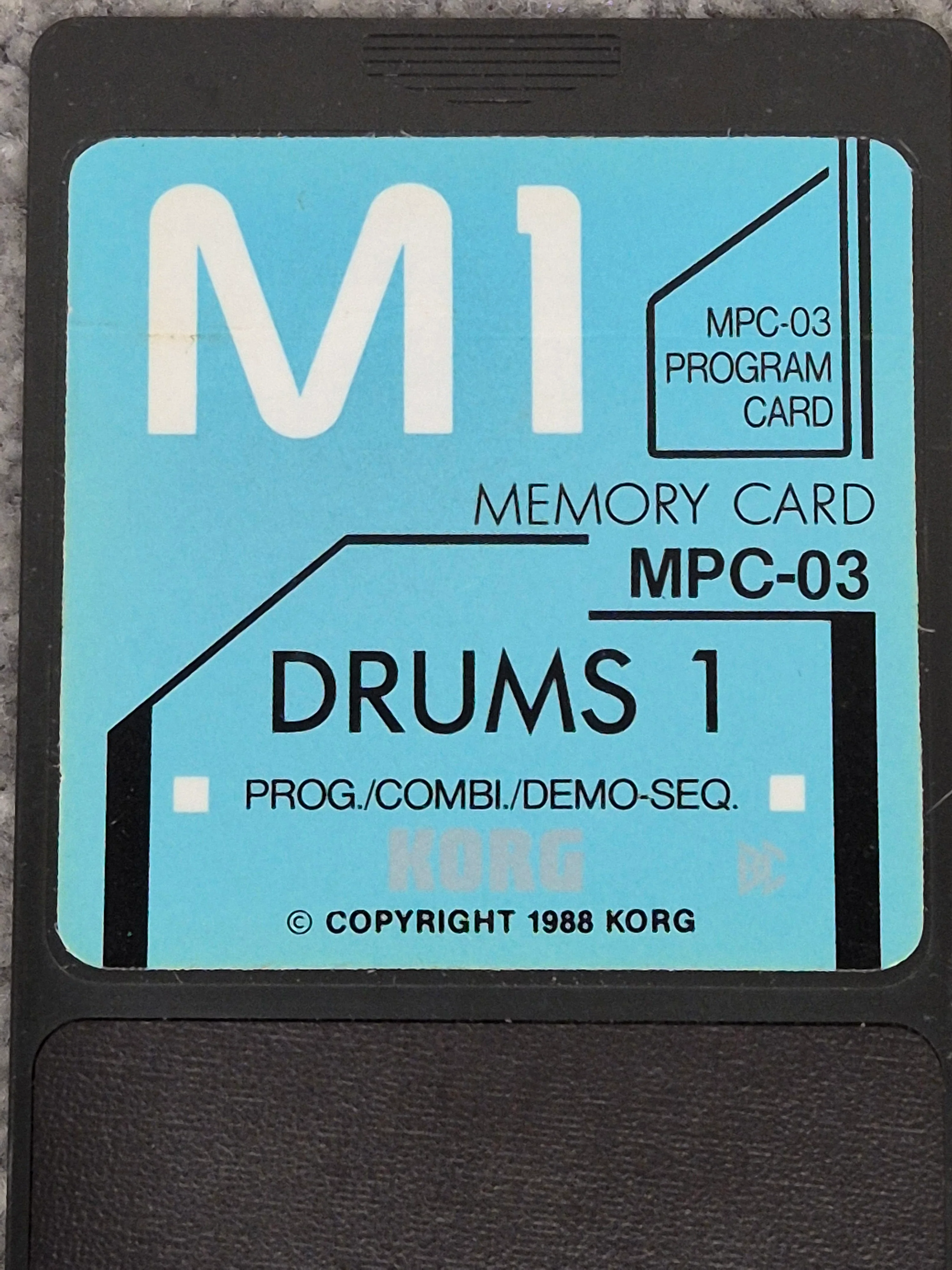 Korg M1 MPC-03 - Drums 1 Program Card - Drum Sounds - Image 4