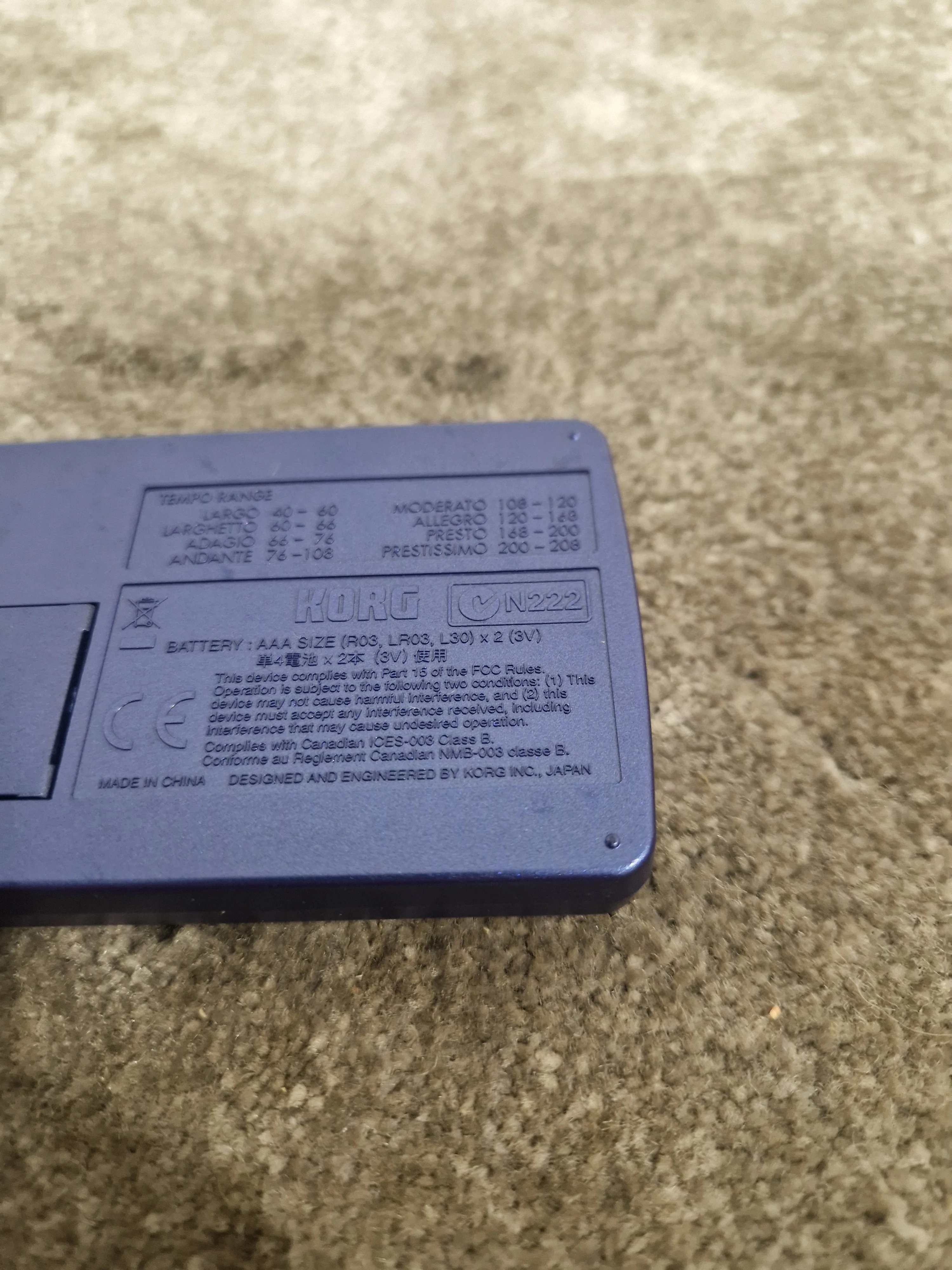 Korg MA-30 - Digital Metronome - Blue - Good - Image 5