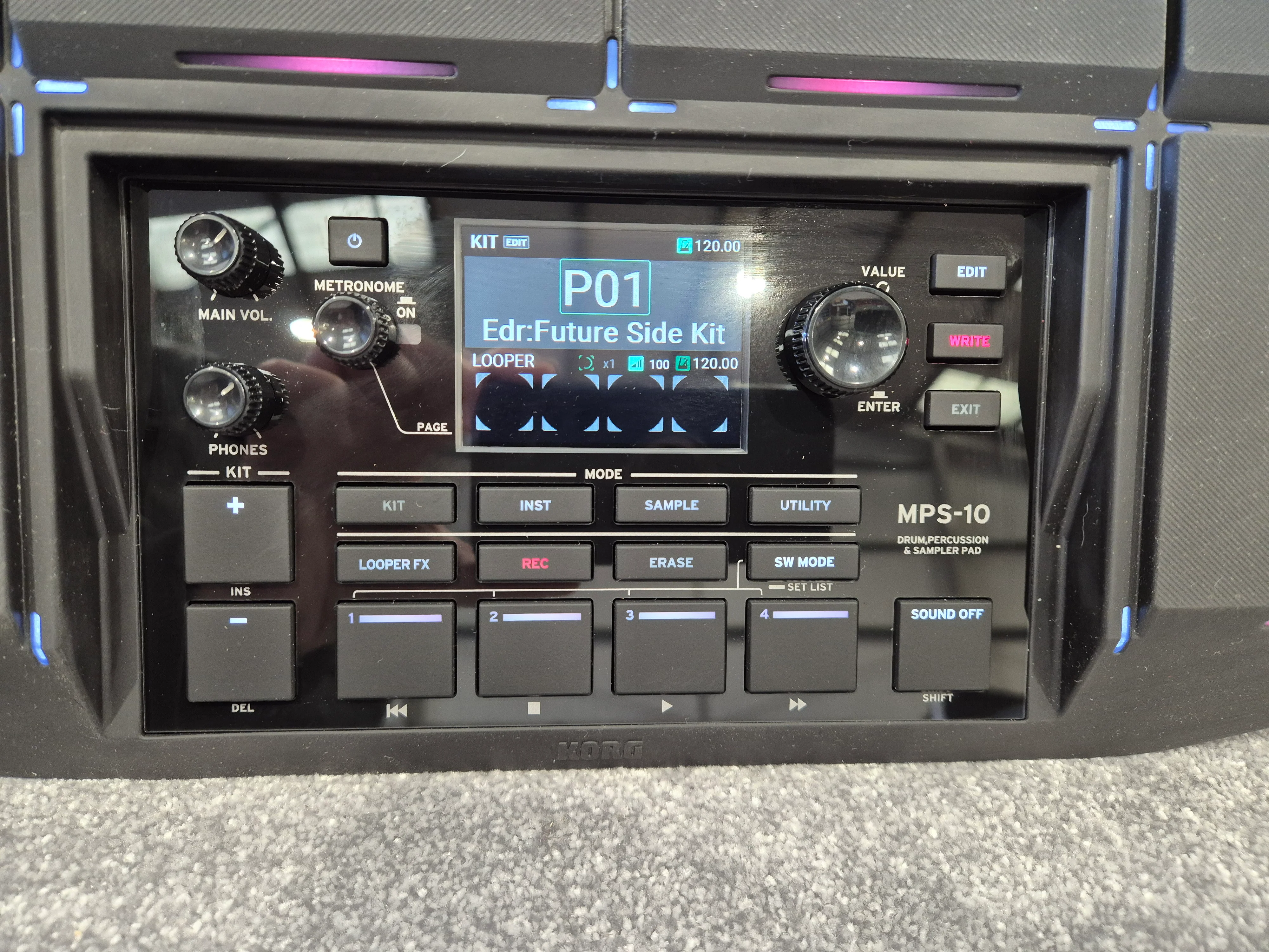 Korg MPS-10 Sampler Pad - Dynamic Percussion Interface - Excellent w/ Power Supply - Image 2