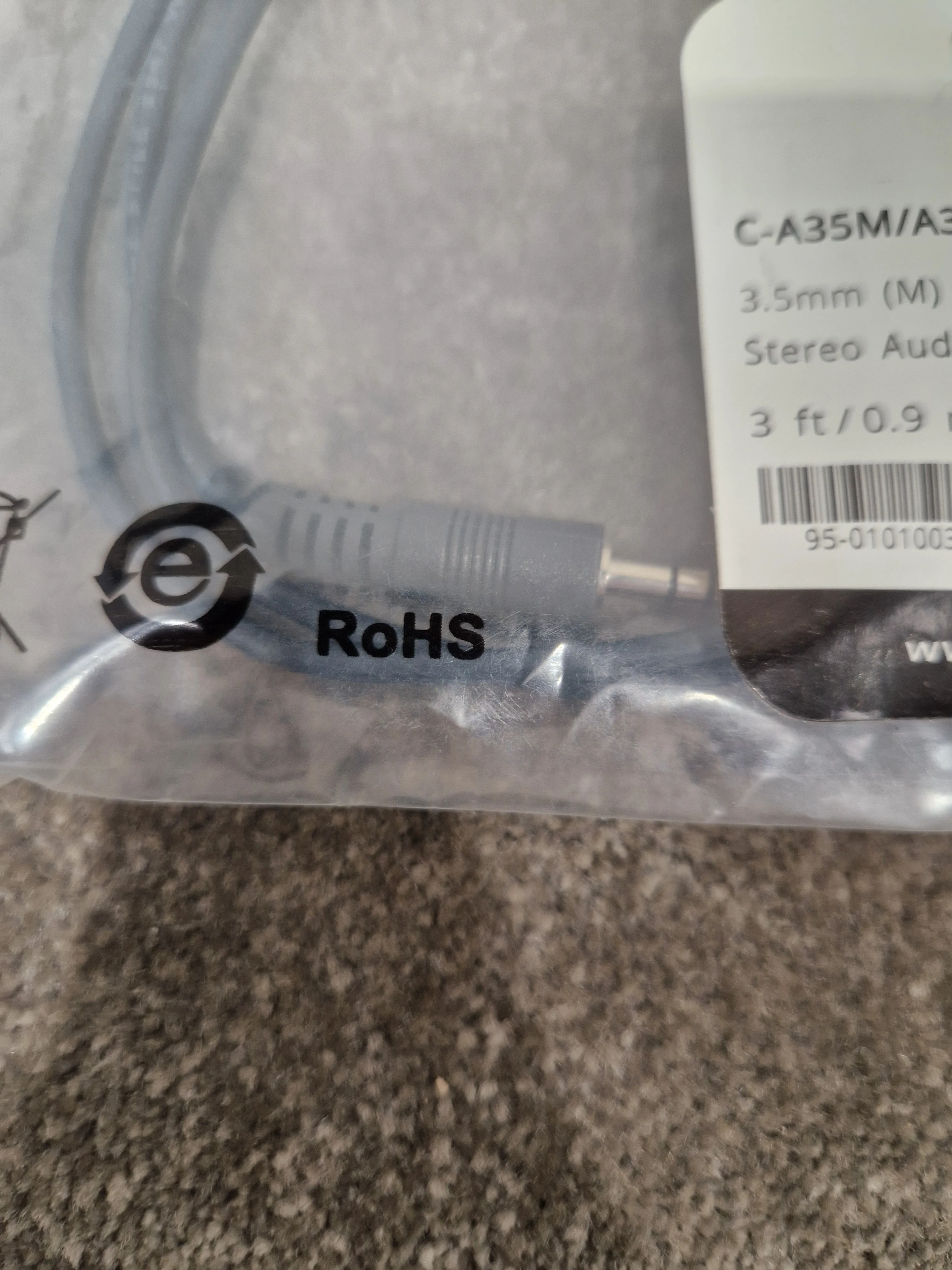 Kramer 3.5mm TO 3.5mm Cable 3FT - Premium Audio Connection - Excellent w/ Original packaging - Image 2