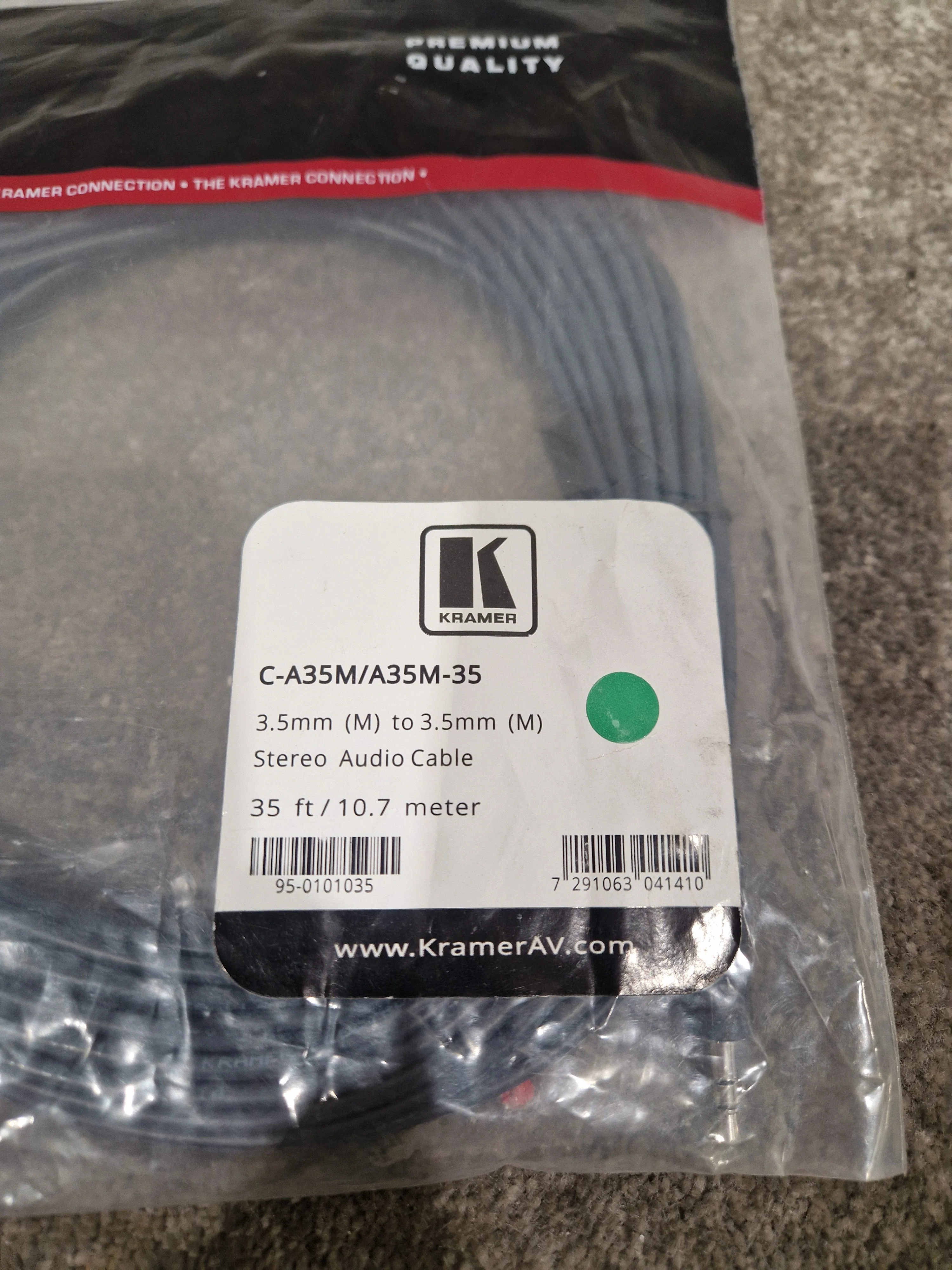 Kramer 35FT 3.5mm TO 3.5mm Cable - Durable Stereo Connection - Excellent - Image 15