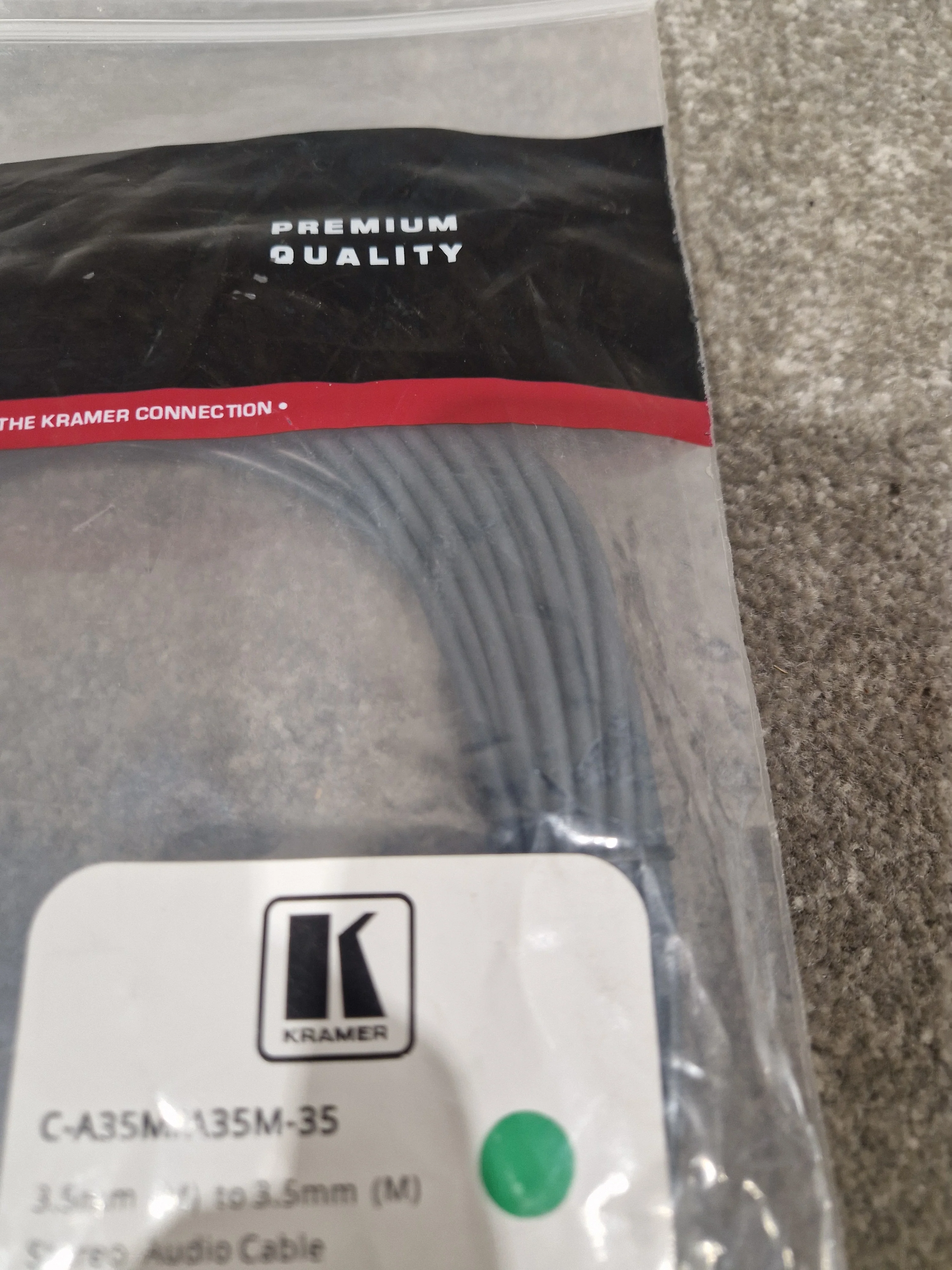 Kramer 35FT 3.5mm TO 3.5mm Cable - Durable Stereo Connection - Excellent - Image 4