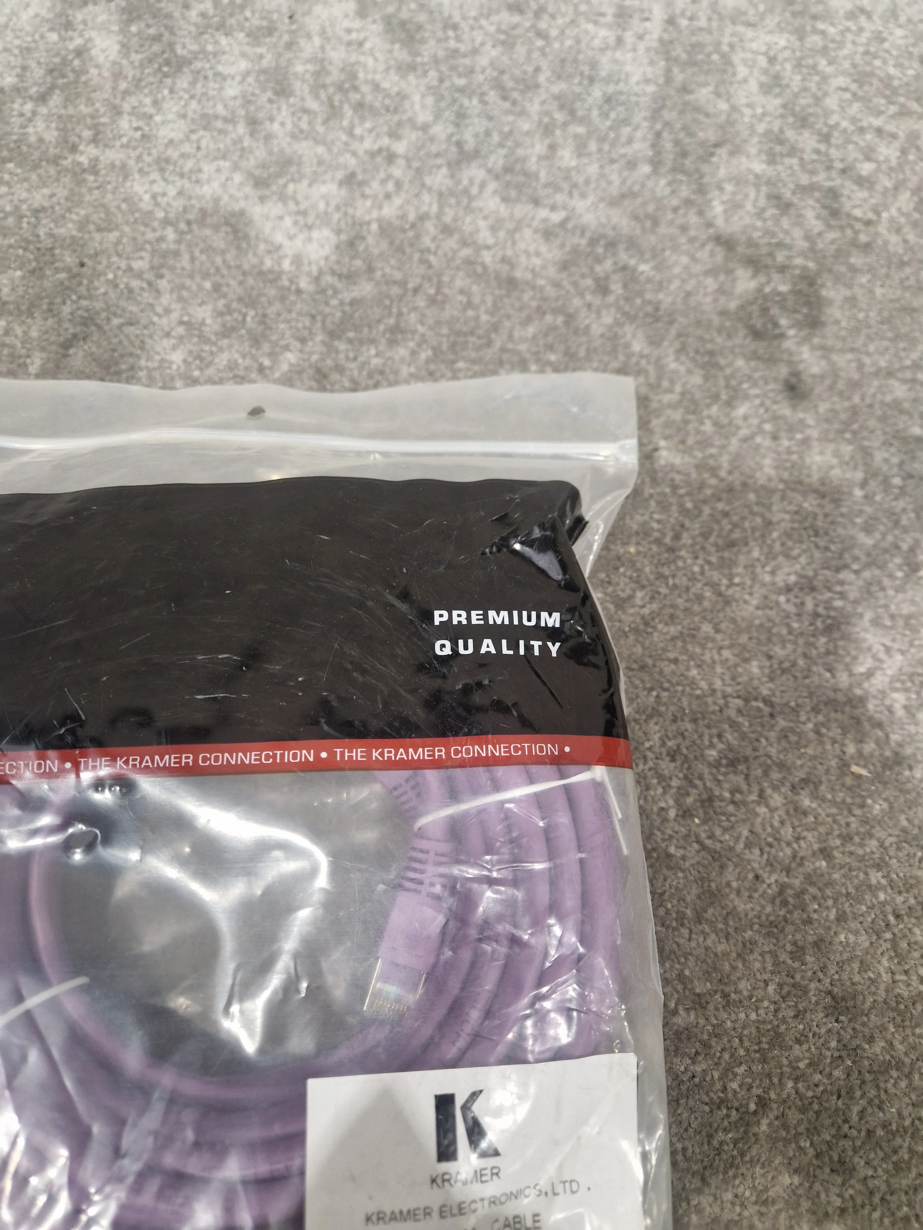 Kramer 35FT Purple Ethernet Cable - High-Speed Network - Excellent w/ Original Packaging - Image 2