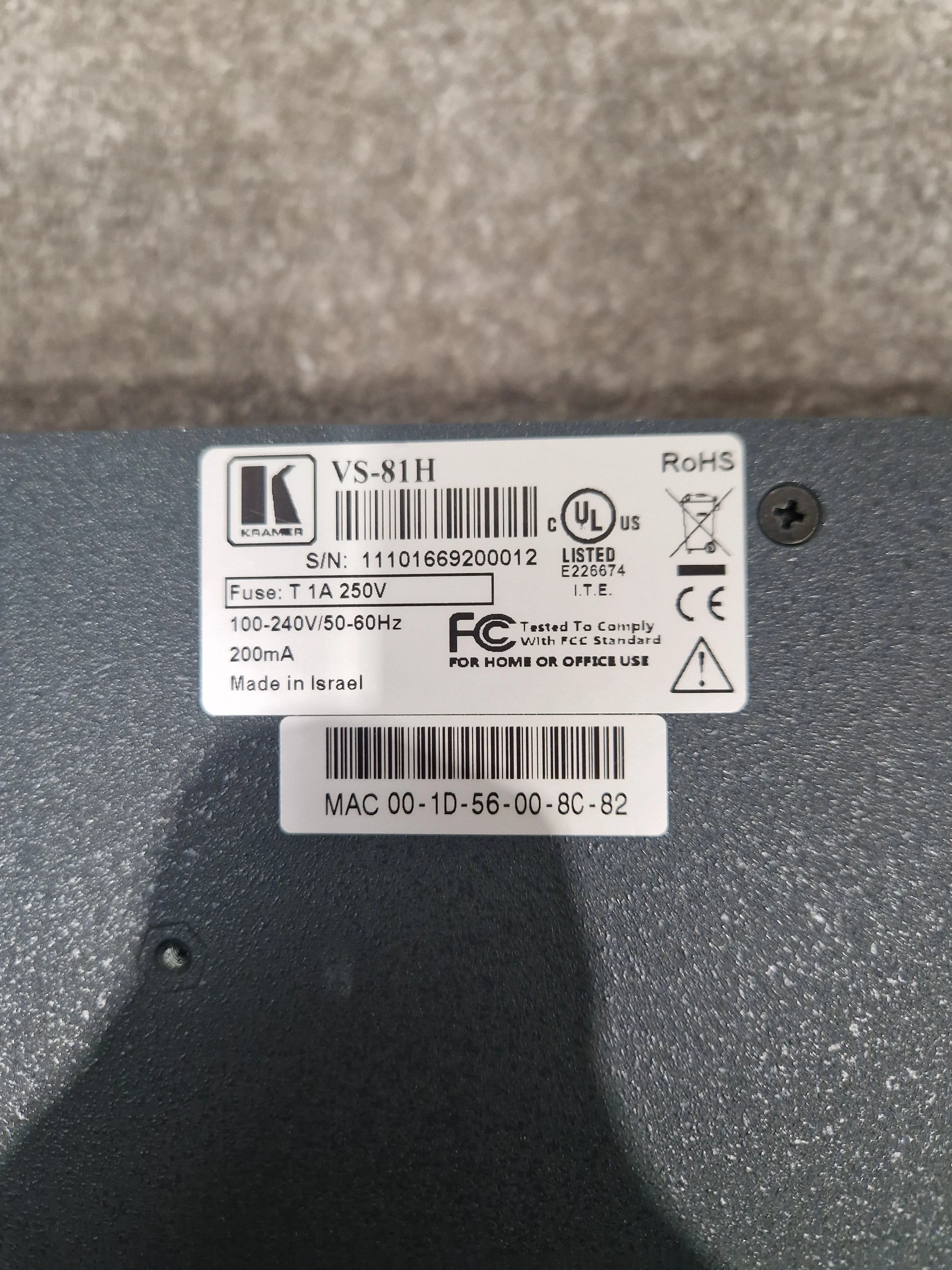 Kramer VS-81H 8x1 HDMI Switcher  - Seamless Switching, High Resolution - Very Good - Image 8