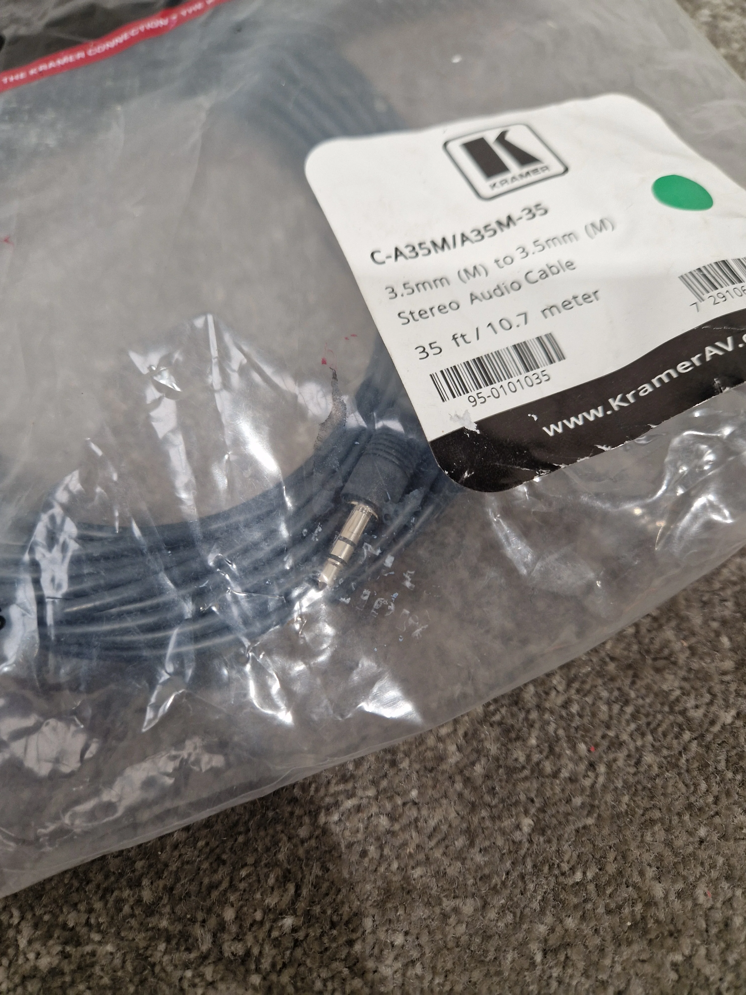 Kramer C-A35M/A35M-35 Cable - High-Performance Audio Cable - Excellent w/ Original packaging - Image 2