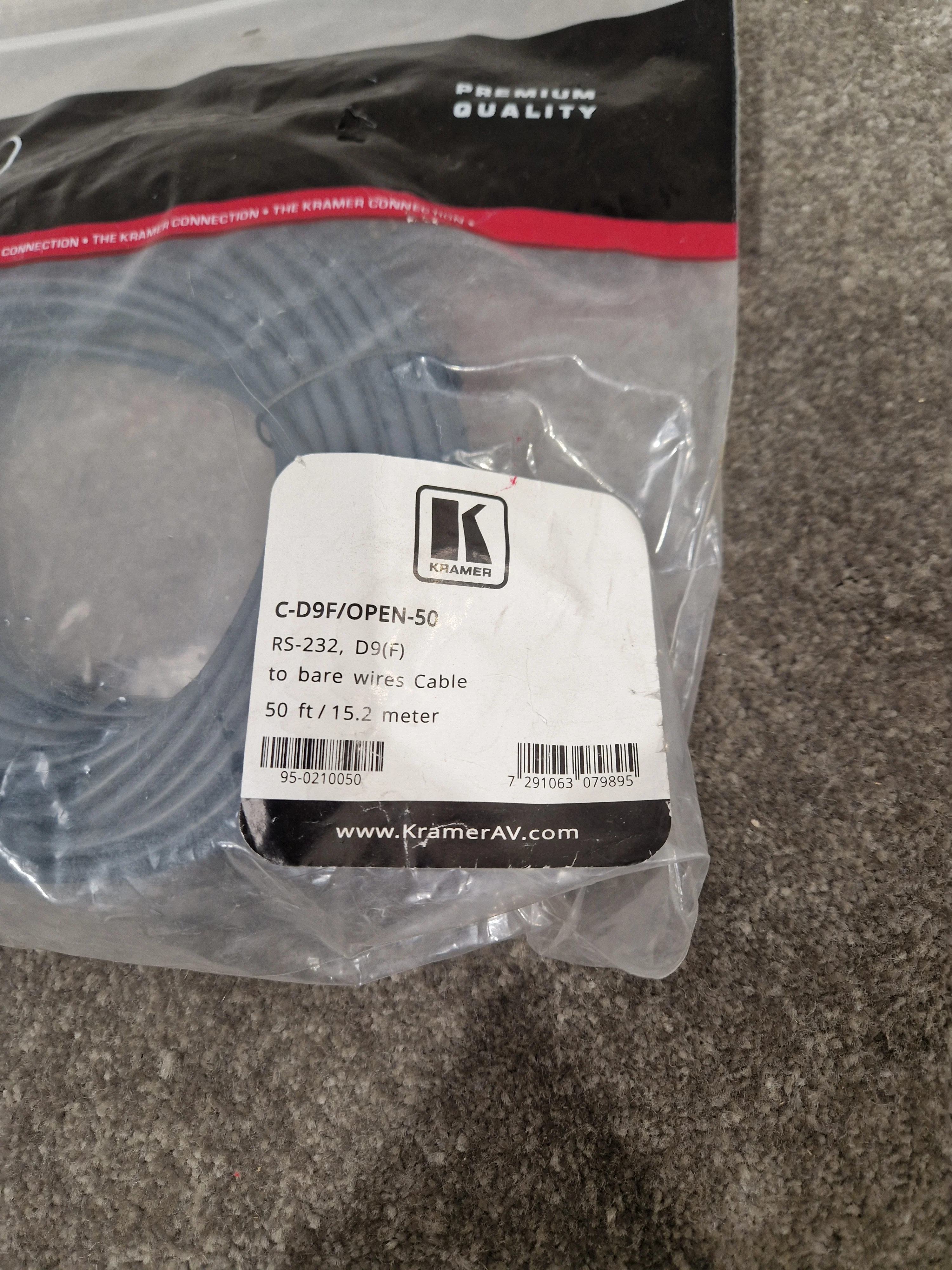Kramer C-d9f/Open-50 Cable - High-Performance Audio - Excellent w/ Original Packet - Image 4