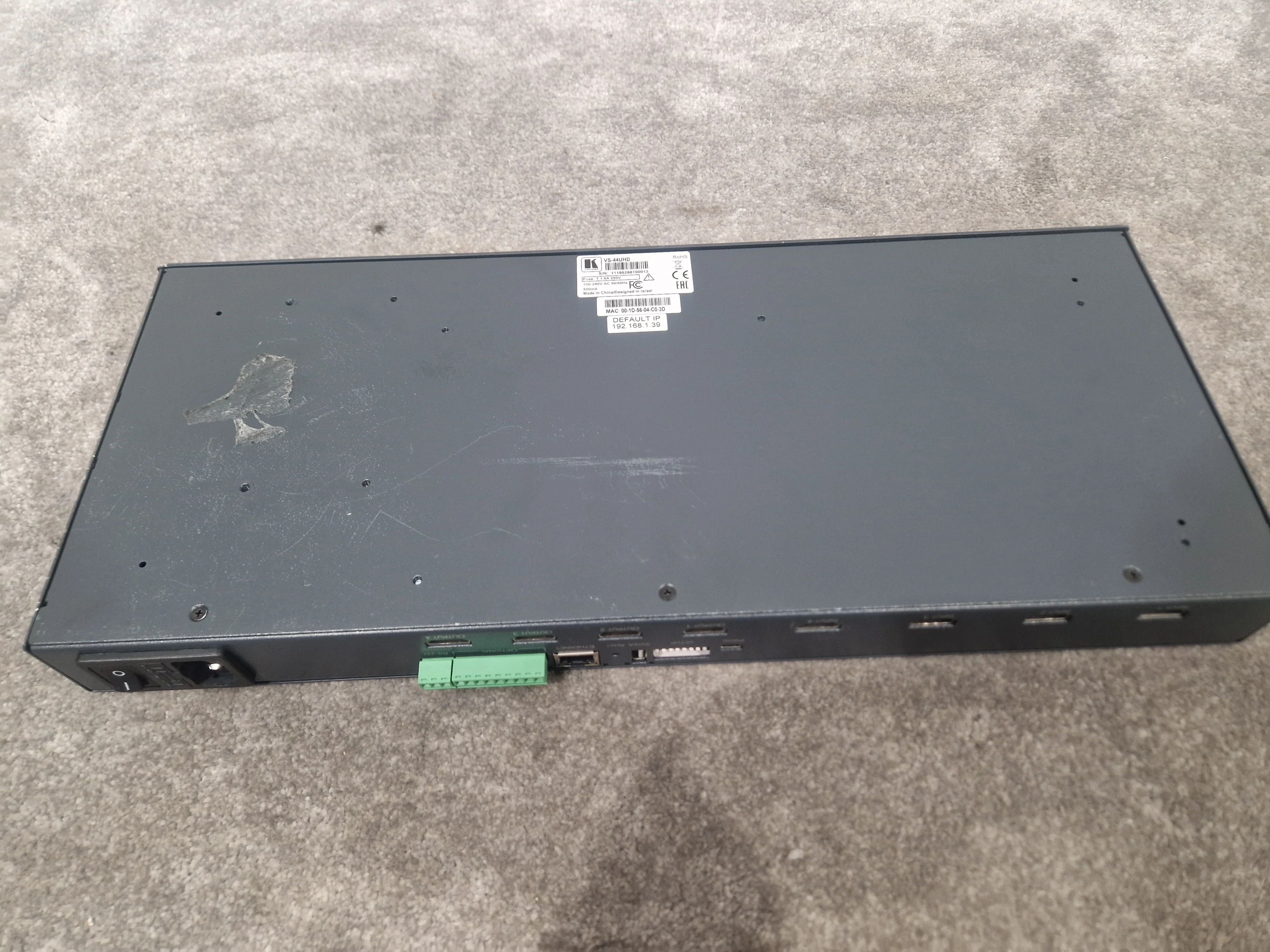 Kramer VS-44UHD 4x4 matrix switcher - HDMI 2.0, Audio De-Embedding - Very Good - Image 10
