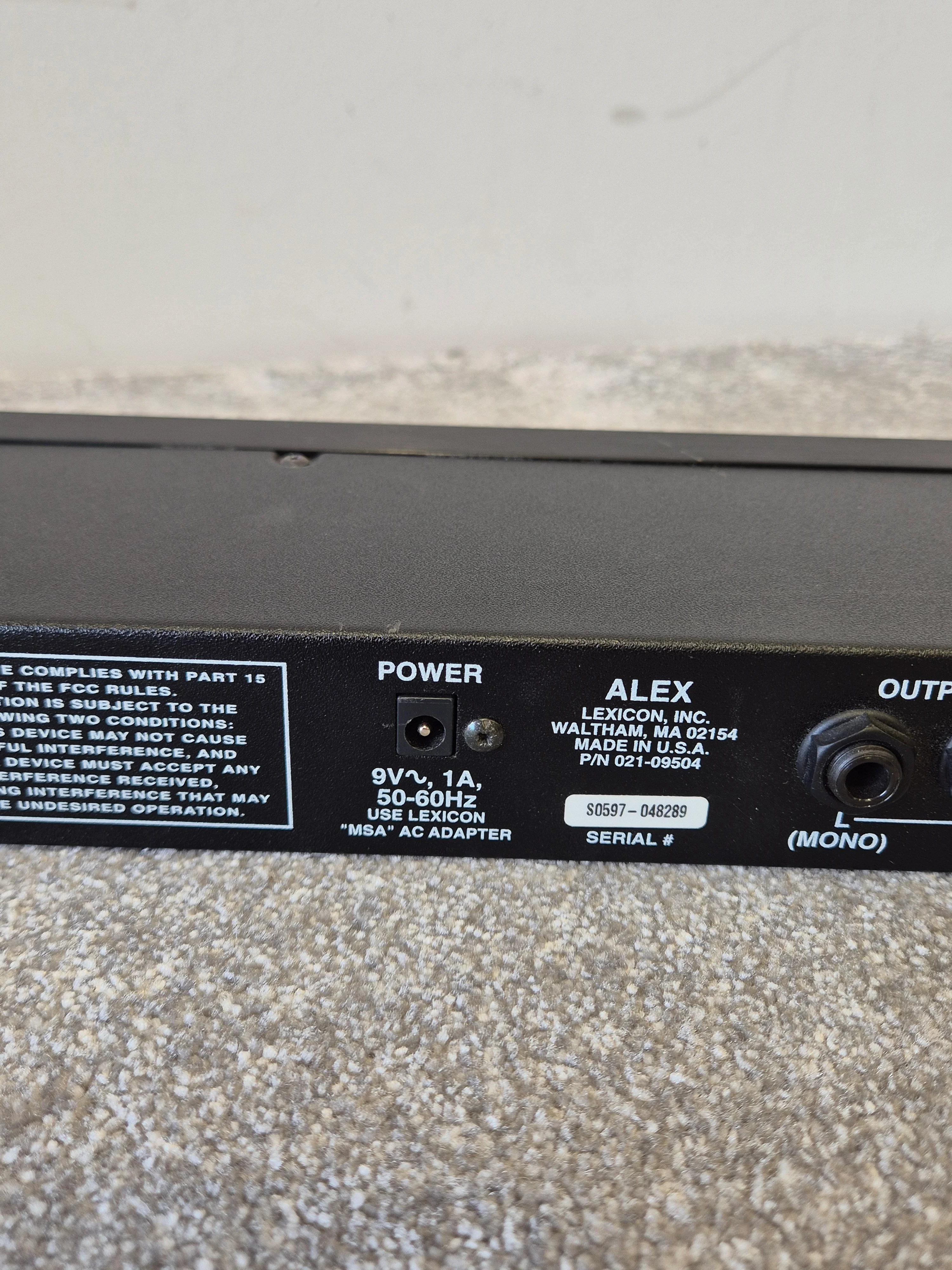 Lexicon Alex - Digital Reverb and Effects Processor - Excellent w/ Power Supply - Image 9