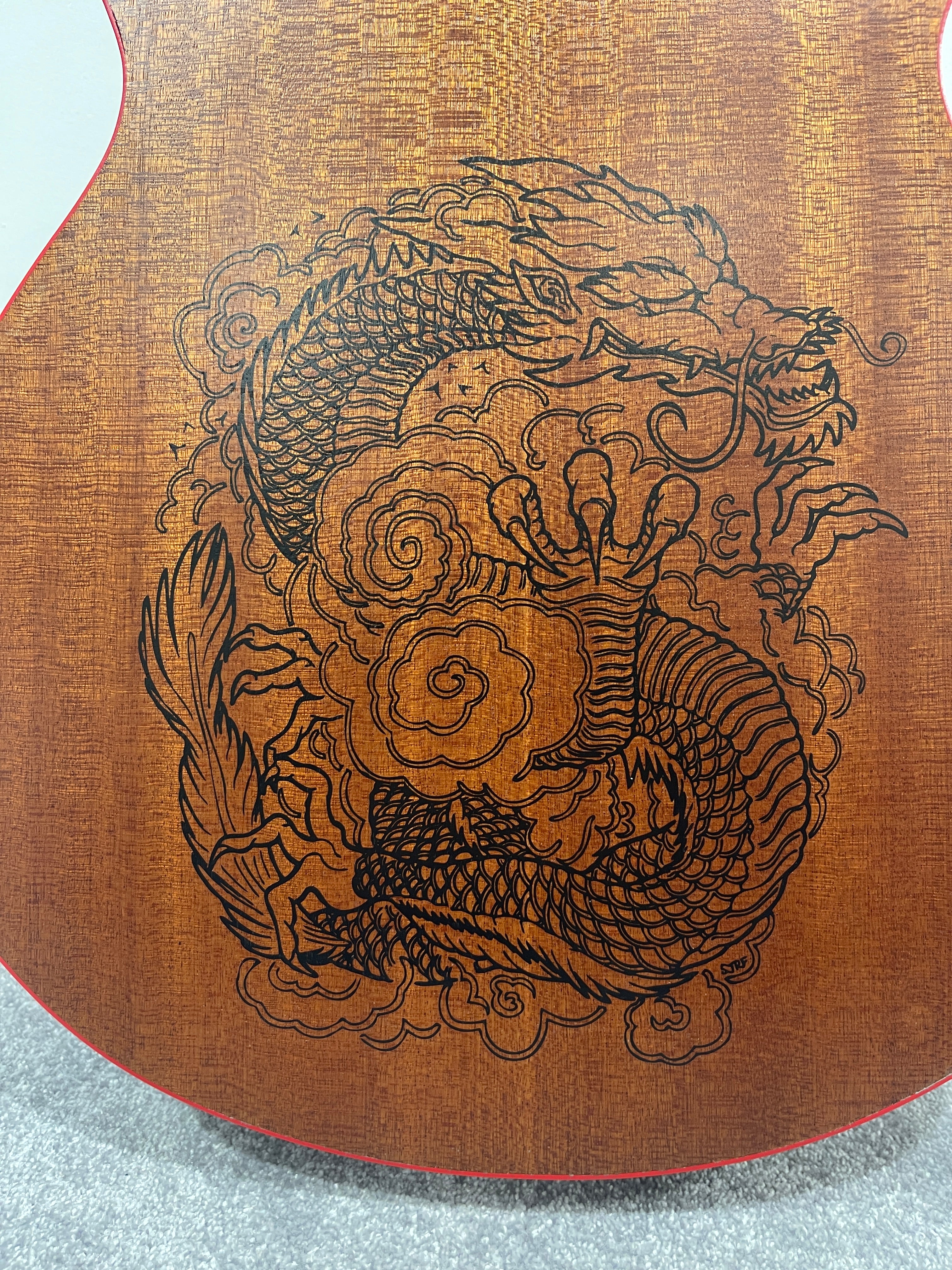 Lindo Dragon Electro Acoustic Guitar - Professionally Setup - Image 17