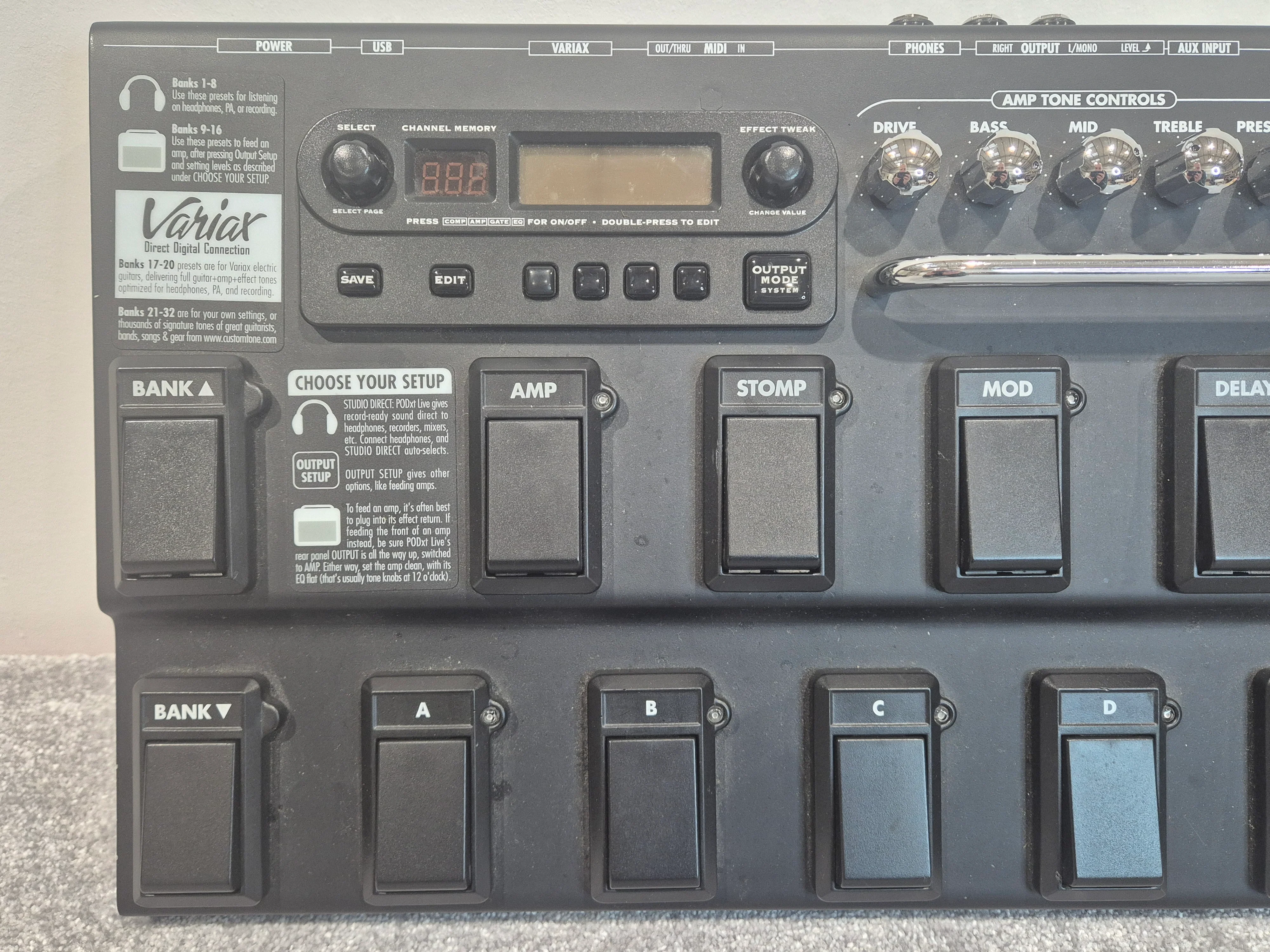 Line 6 POD XT Live - Multi-Effect and Amp Modeler Pedalboard With Soft bag - Image 8