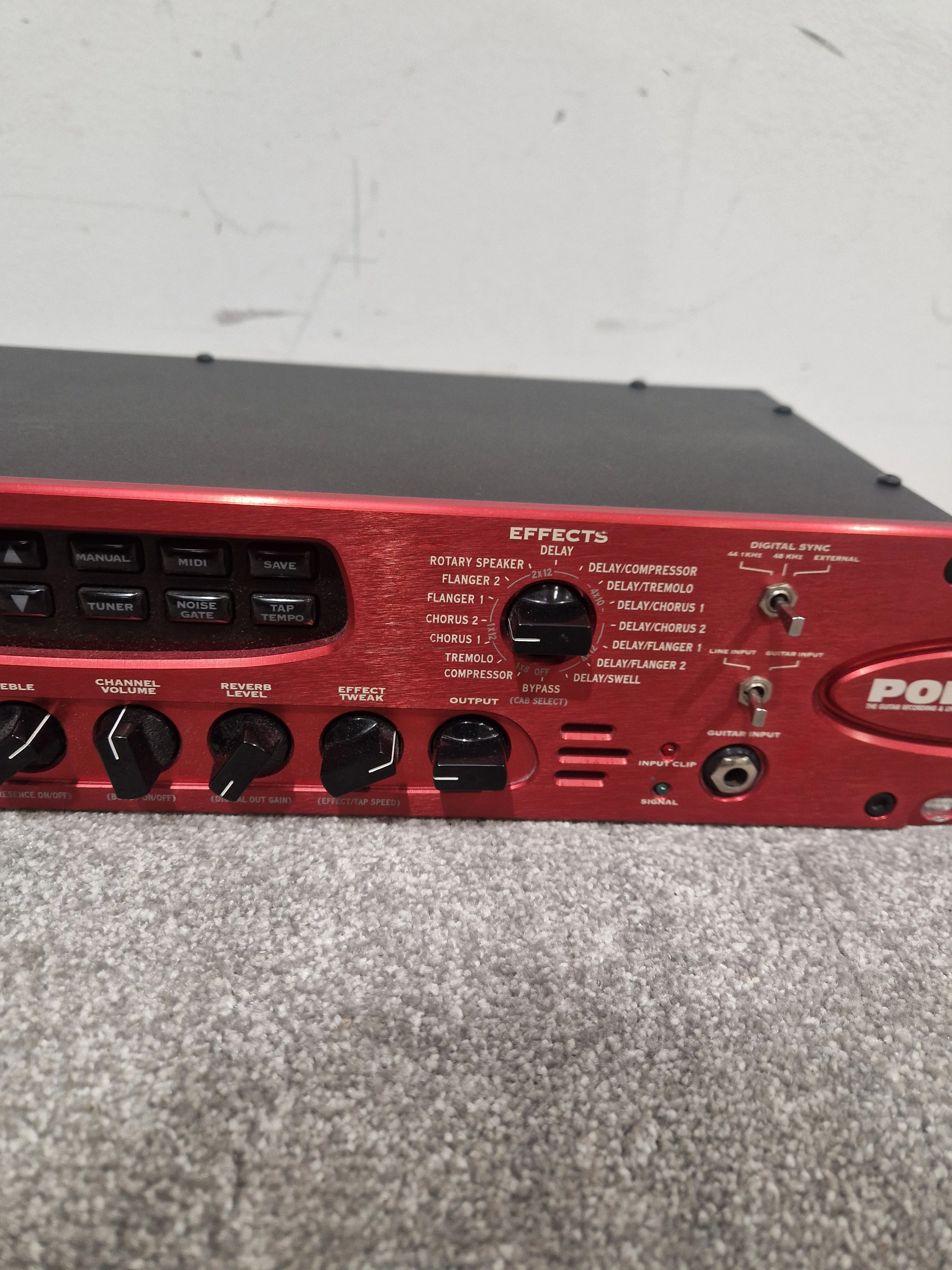 Line 6 POD Pro - Guitar Multi-Effects Processor - Red - Excellent w/ Cables - Image 10